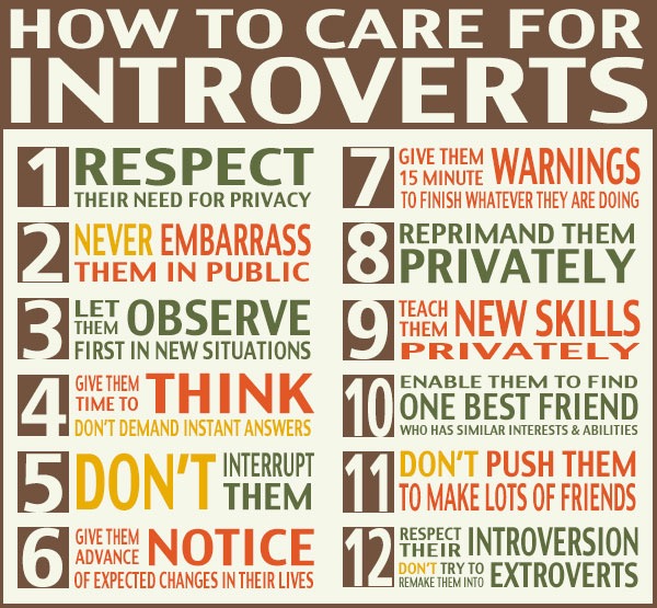 Source: Google. Just search How to Care for Introverts. No, I won't do it for you .