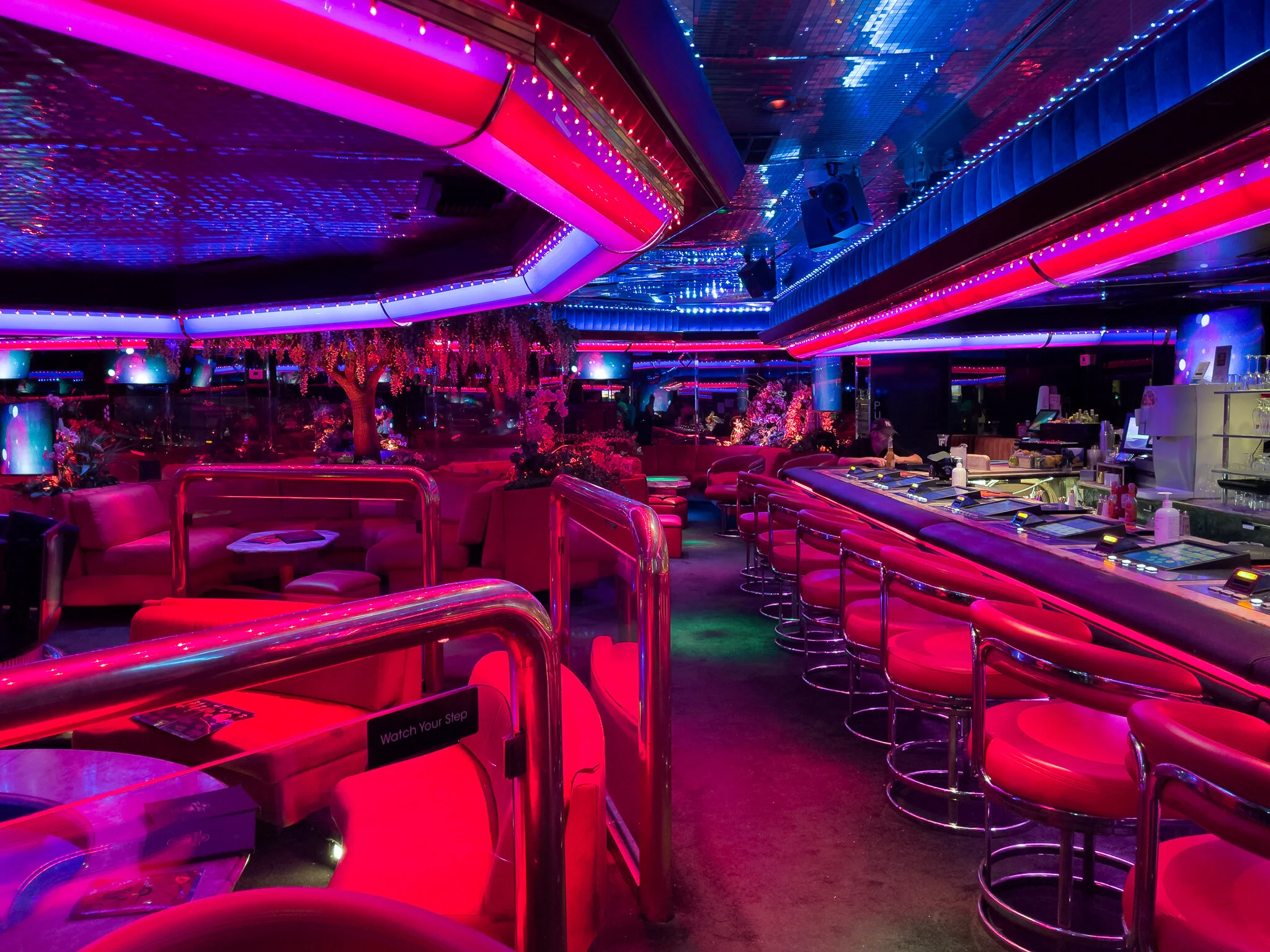The lounge and bar area