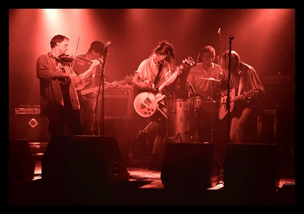 The original Love Riot, circa 1997: (left to right) Willem Elsevier, Mark Evanko, Lisa Mathews, Ron Campbell & Mikel Gehl.