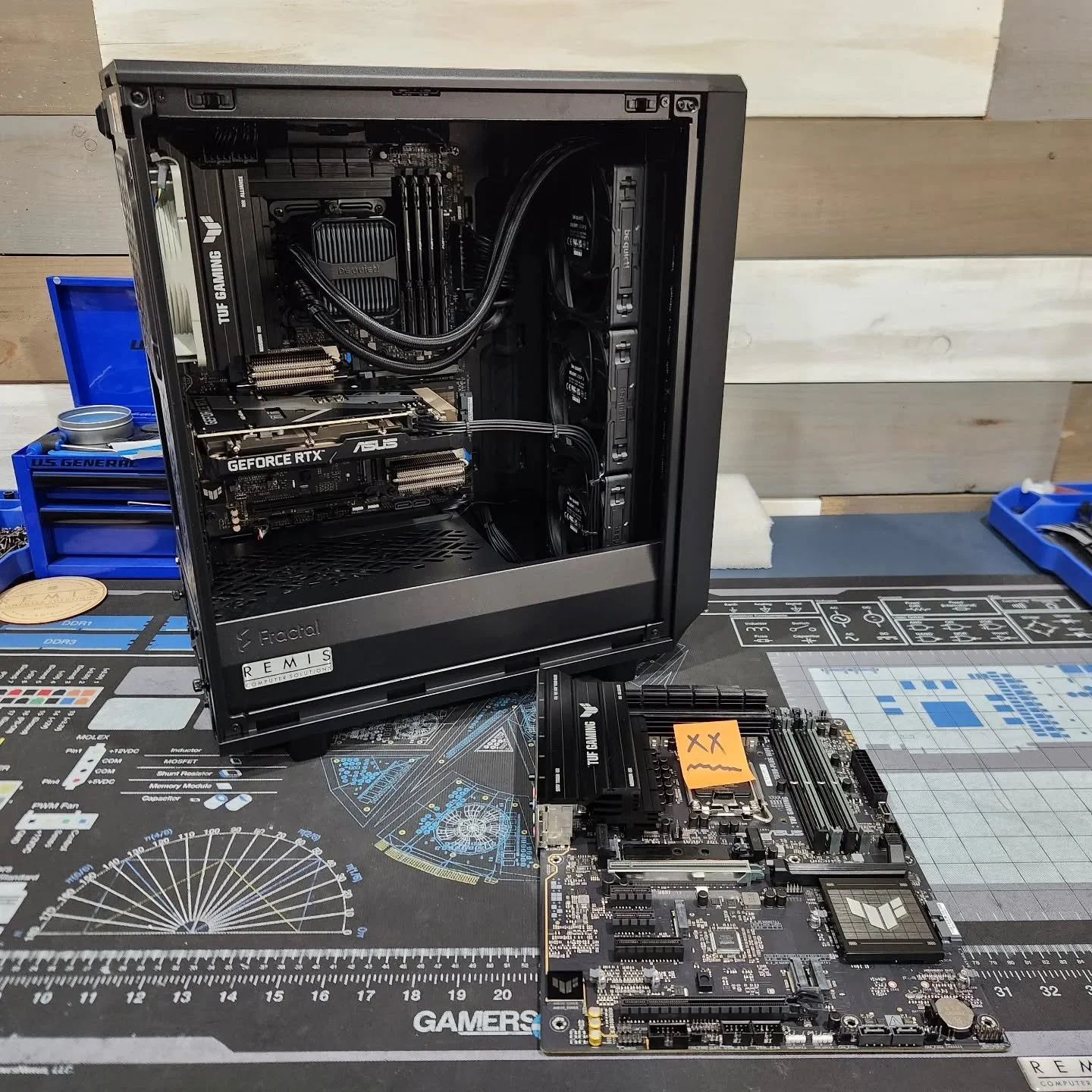 Replaced this motherboard under warranty. It went through a weather event; the building lost power and when the client returned home, power was still out. When power was restored, the system would not boot, only fans would spin.

They had a good APC 