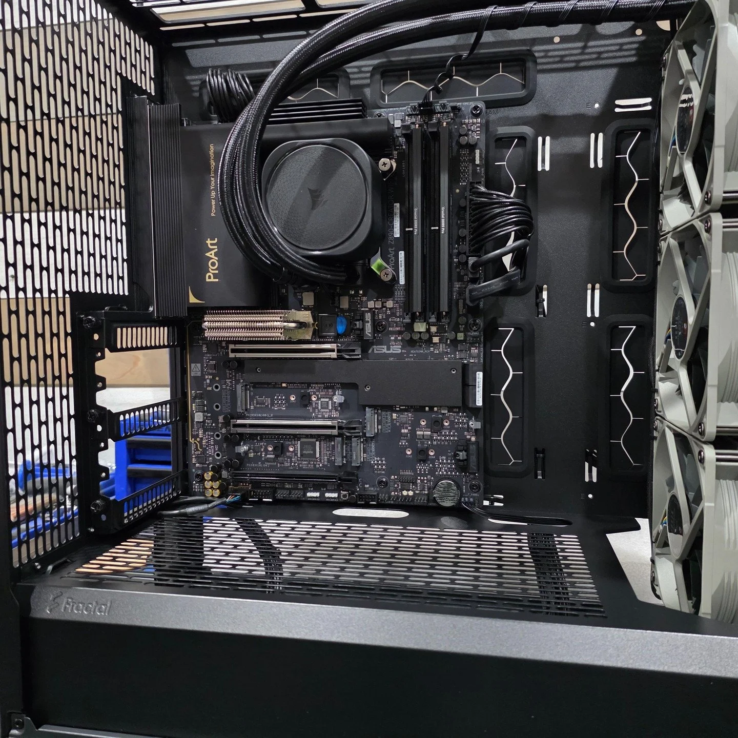 While this system is already stress testing, I thought a mid-build photo to show off the Asus ProArt z890 would be fun.....Love the board but I do my little spin on it 😁 

#SurveyLife #BIM #AEC #Archicad #Revit #Twinmotion #D5render #Enscape #Solidw