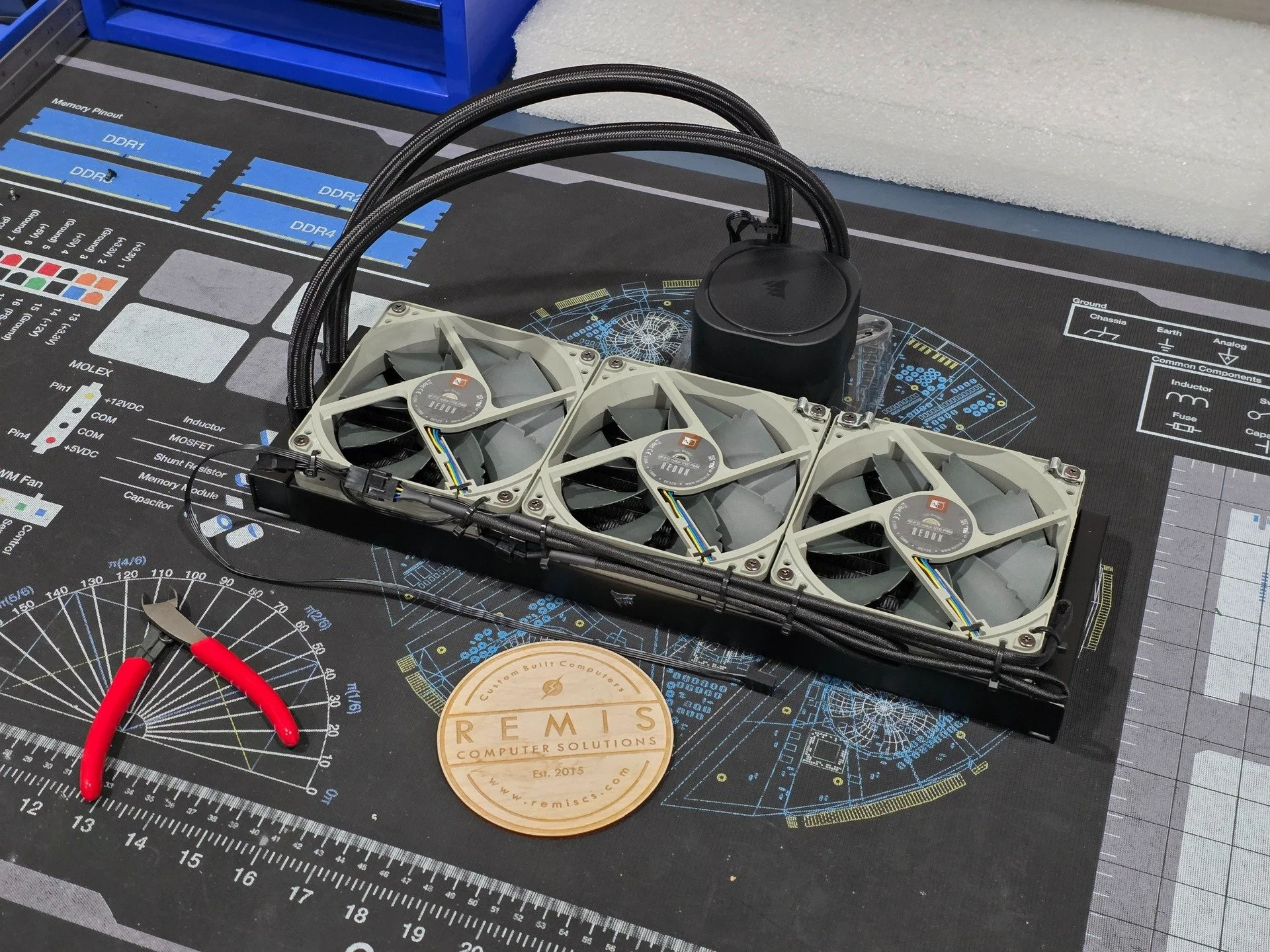 Cable management is not just for aesthetics! It makes assembly, maintenance, upgrades and repairs a breeze. 

With liquid coolers especially, I always try to build them out so that they are an assembly. The radiator contains the fans and cables so th