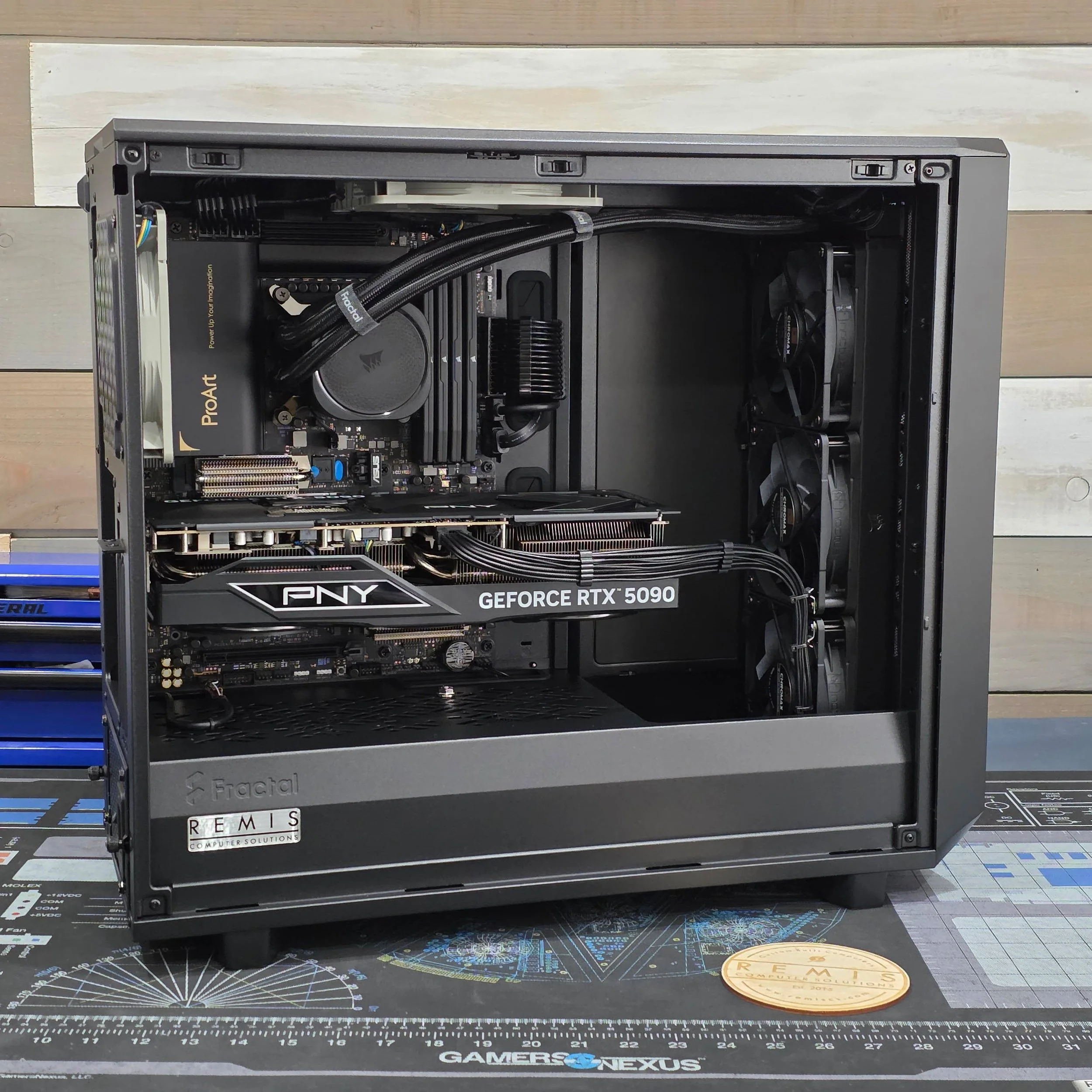 Shipped this beast out yesterday, In time to arrive on Friday to the client. 

There is pressure in business to grow, hire and repeat. If I hand off builds to an employee, I am no longer doing the part I love most. I build every desktop I sell becaus