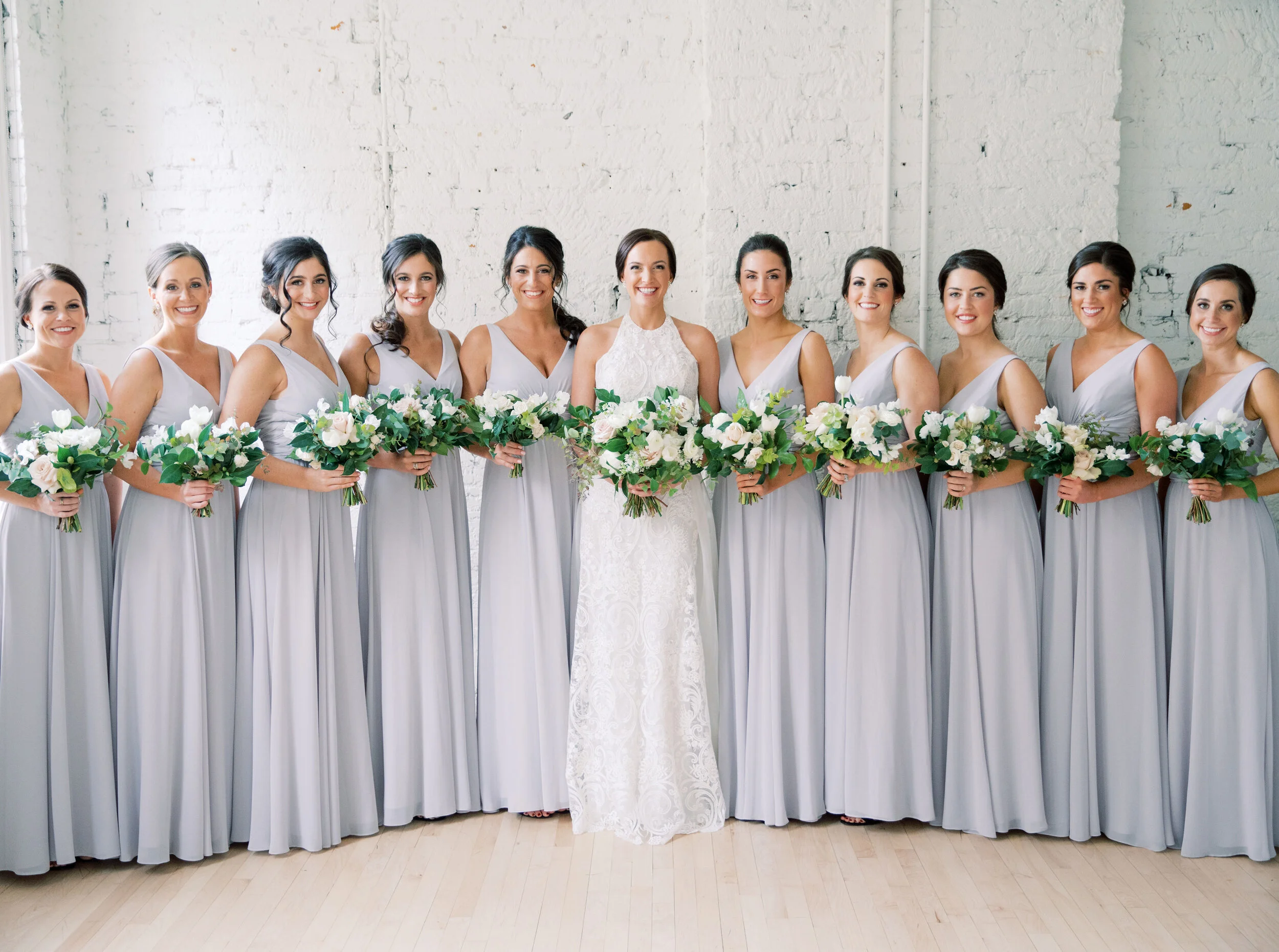 Light hot sale grey bridesmaid