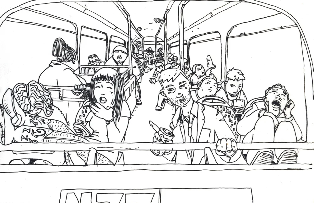 Night Bus Original Pencils