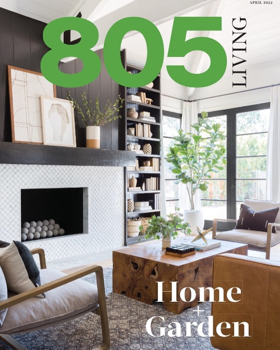 We are so humbled to have a feature story in the April issue of @805living 🏠👏🏼 pick up a copy at your local newsstand to see what writer, Joan Tapper, had to say about Lisa&rsquo;s home! Photography by @michaelraywells 💫