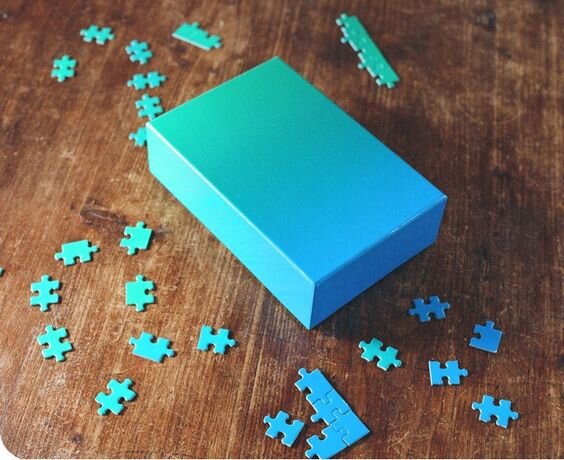 Turquoise Blue Ombre Puzzle $20