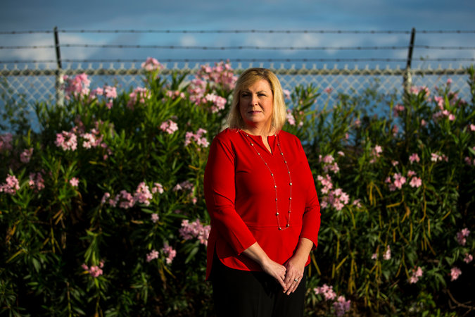 Heather Callahan Chuck, one of the exonerated TSA officers, photographed by Kent Nishimura for NYT.