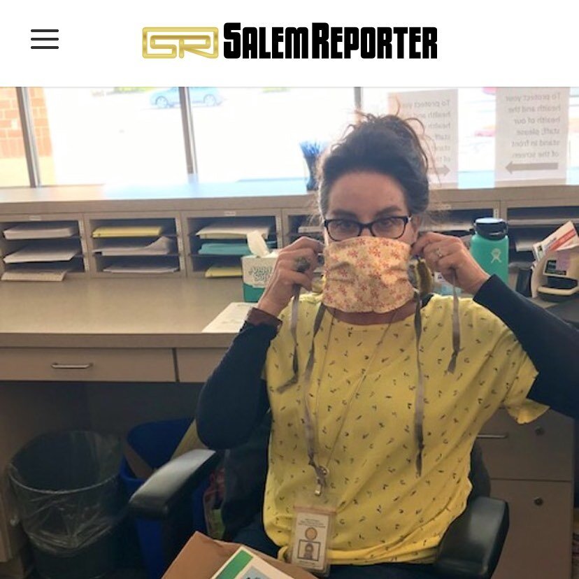 We have been featured in the Salem Reporter about a really important effort to provide mask kits for making masks for DHS workers. Contact us or go to the profile link to learn more. Each kit has material for 10 masks.  Please indicate how many kits 