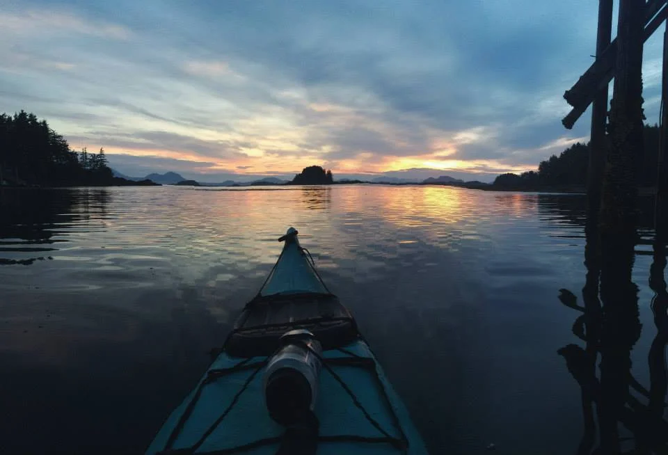 one of the last days in Sitka, kayaking with Raph 