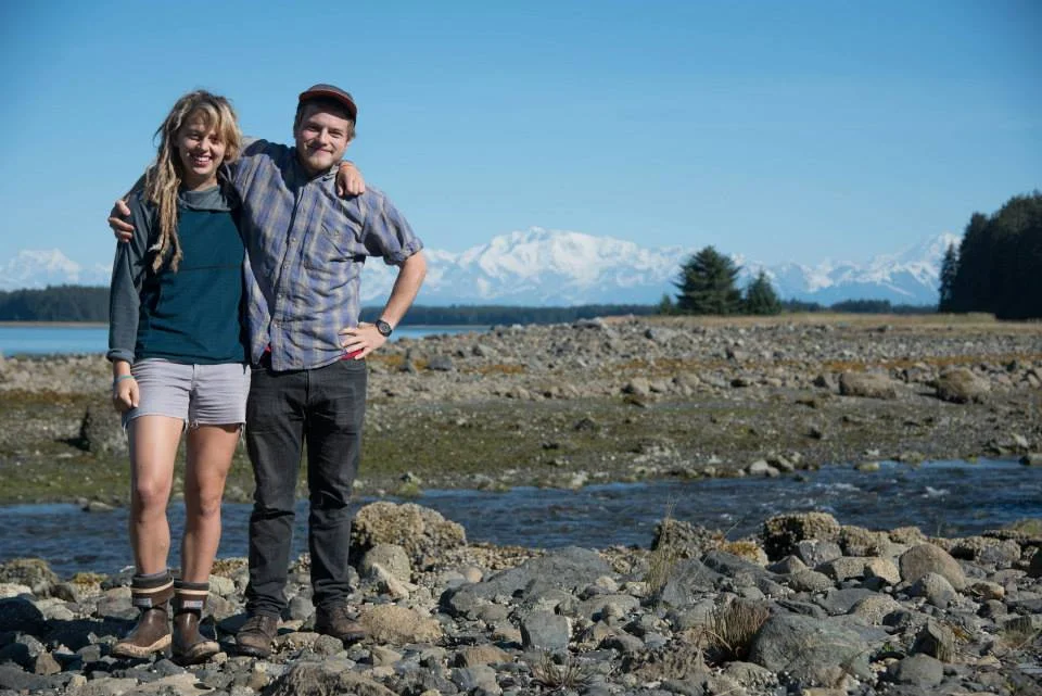the We Eat Fish! video/photo team, Kendall and Lee, in Yakutat, AK