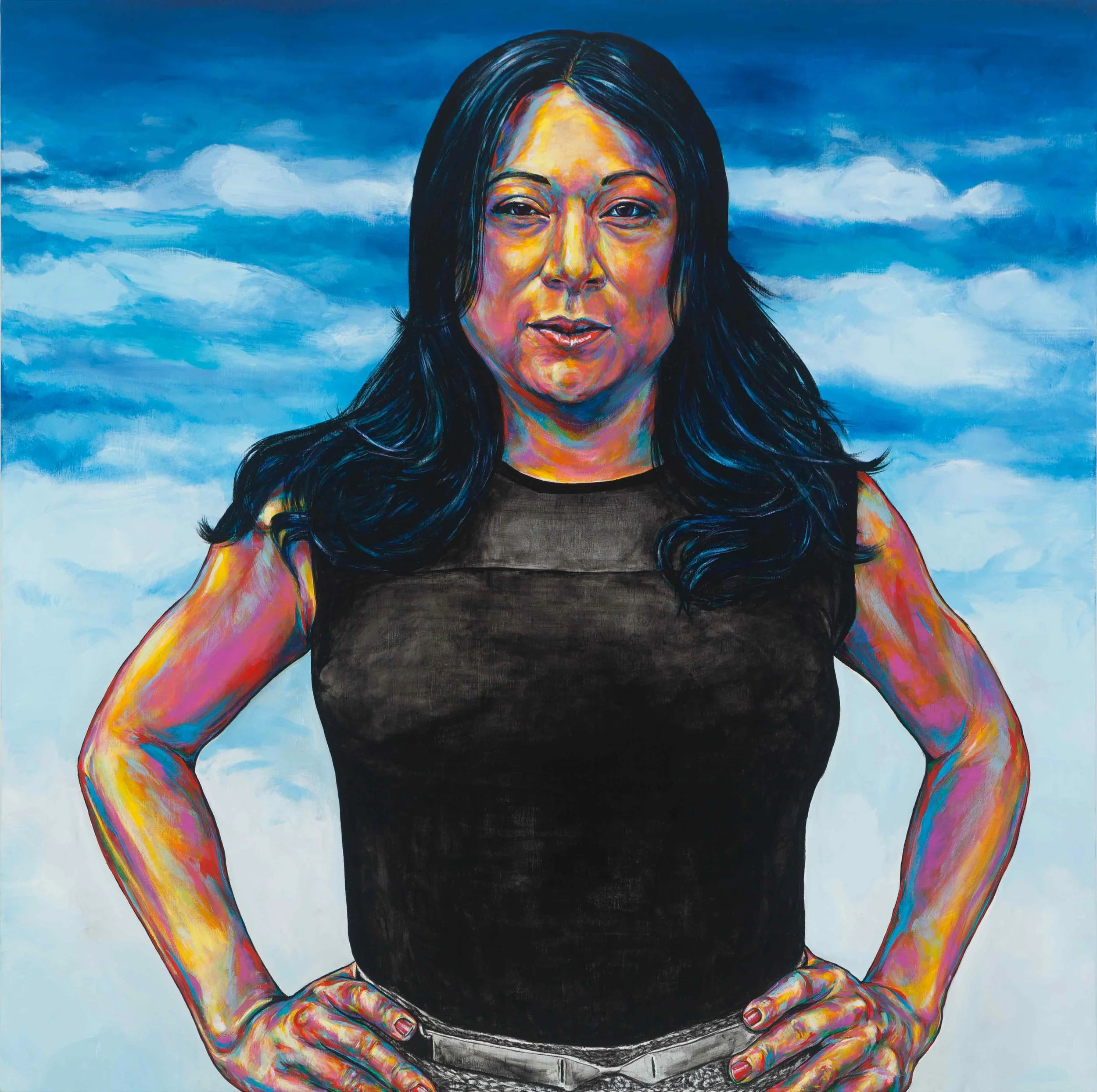 Jennicet, @jenctegtz . Tuxpan, Jalisco, Mexico. Acrylic on canvas. 48” x 48”