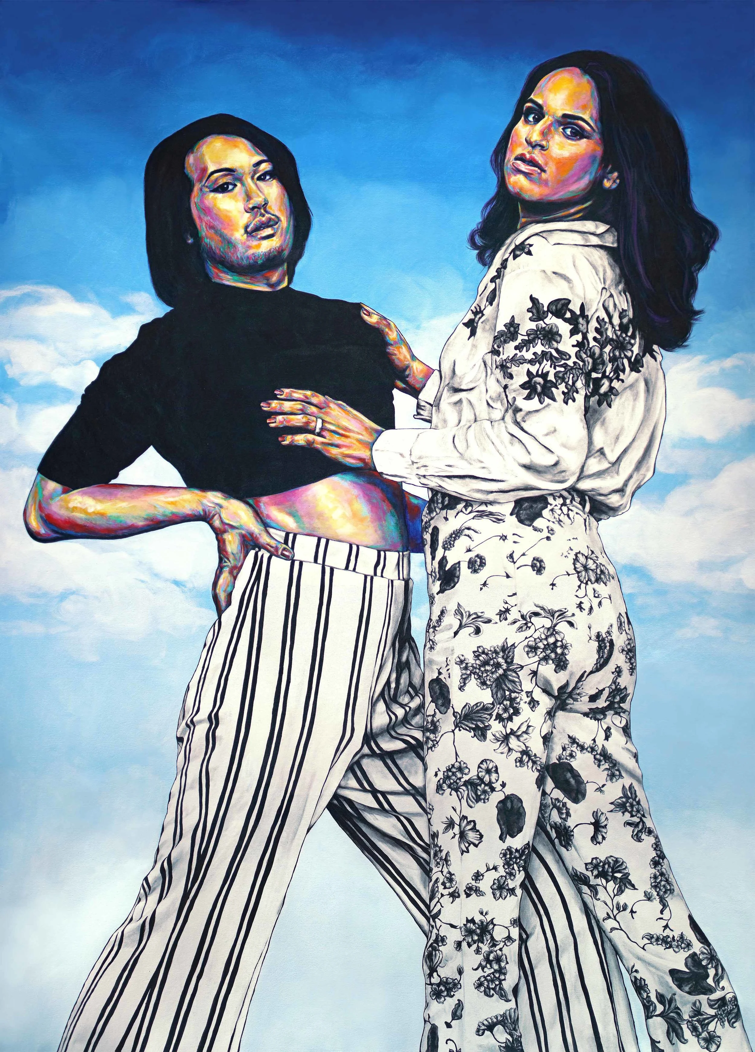 Alex & Effee. @alexandeffee . Grand Rapids, MI & Guayaquil, Ecuador. Acrylic on canvas. 72"x96"