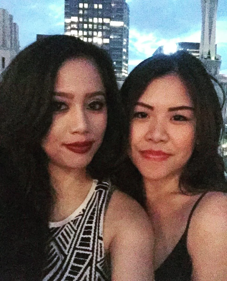 Jocelynn on the left, me on the right.