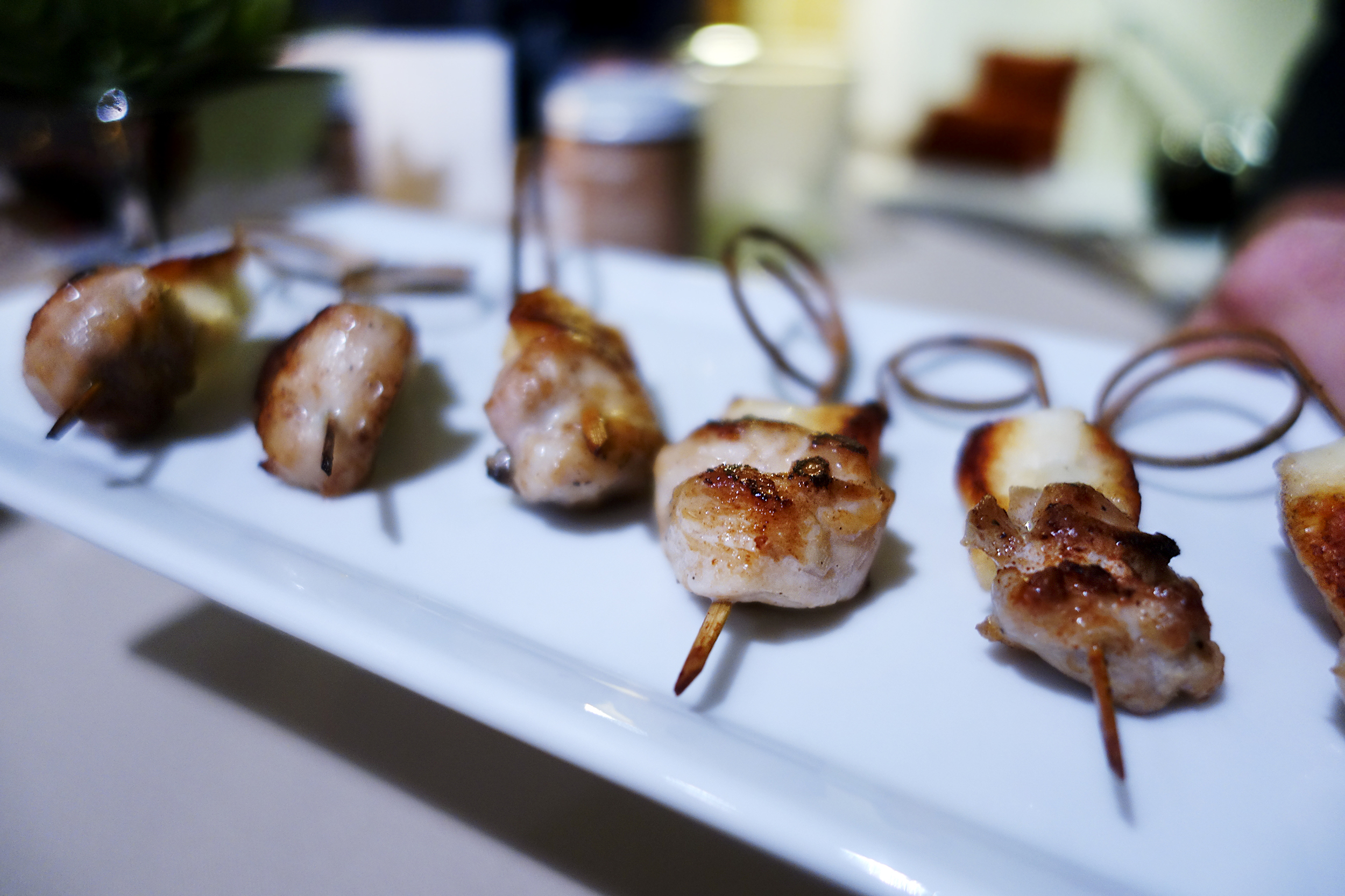 Chicken and Haloumi skewers