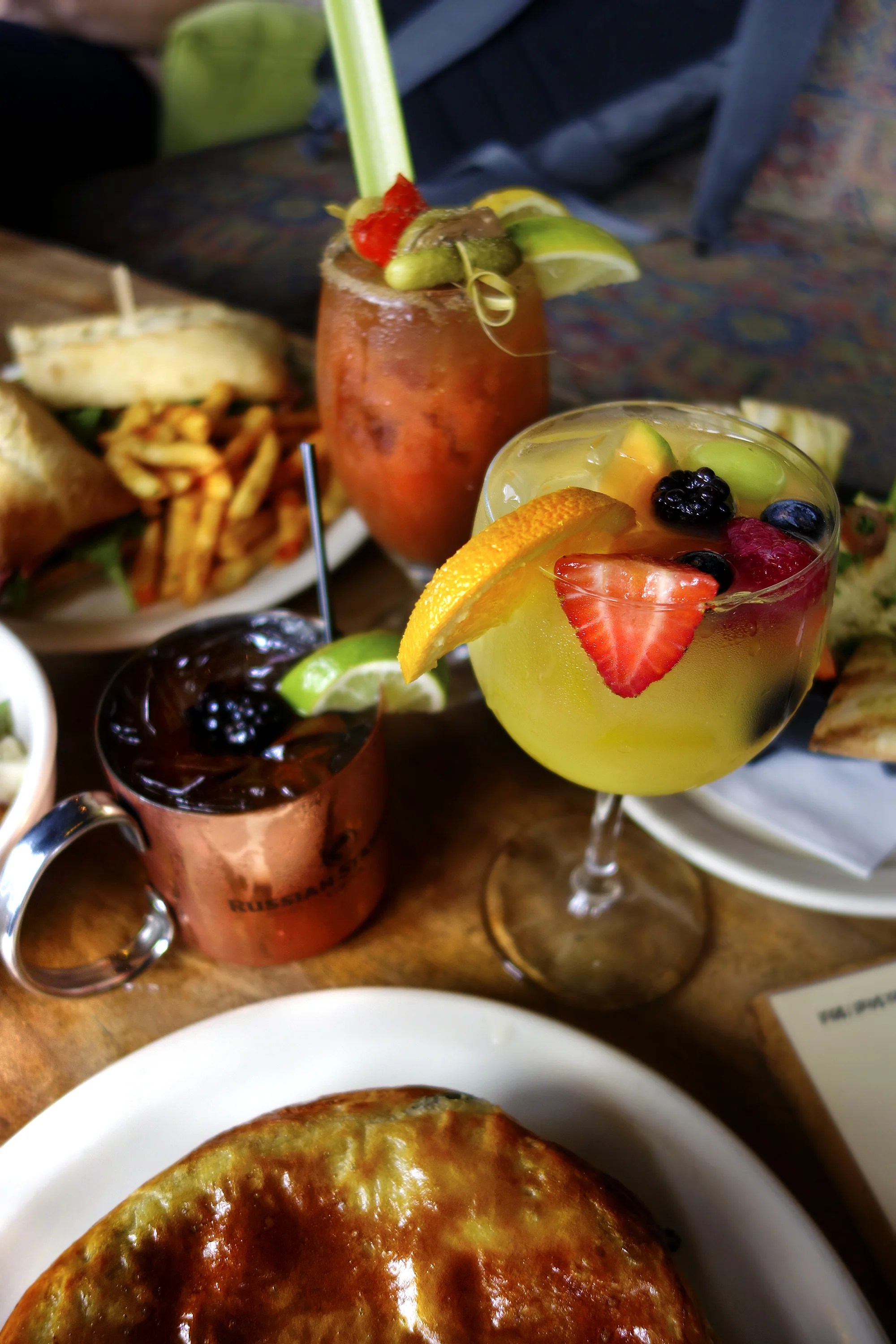 Yes, there's a full bar for all you Bloody Mary and Moscow Mule suckers. BTW, their ginger beer is fantastic.