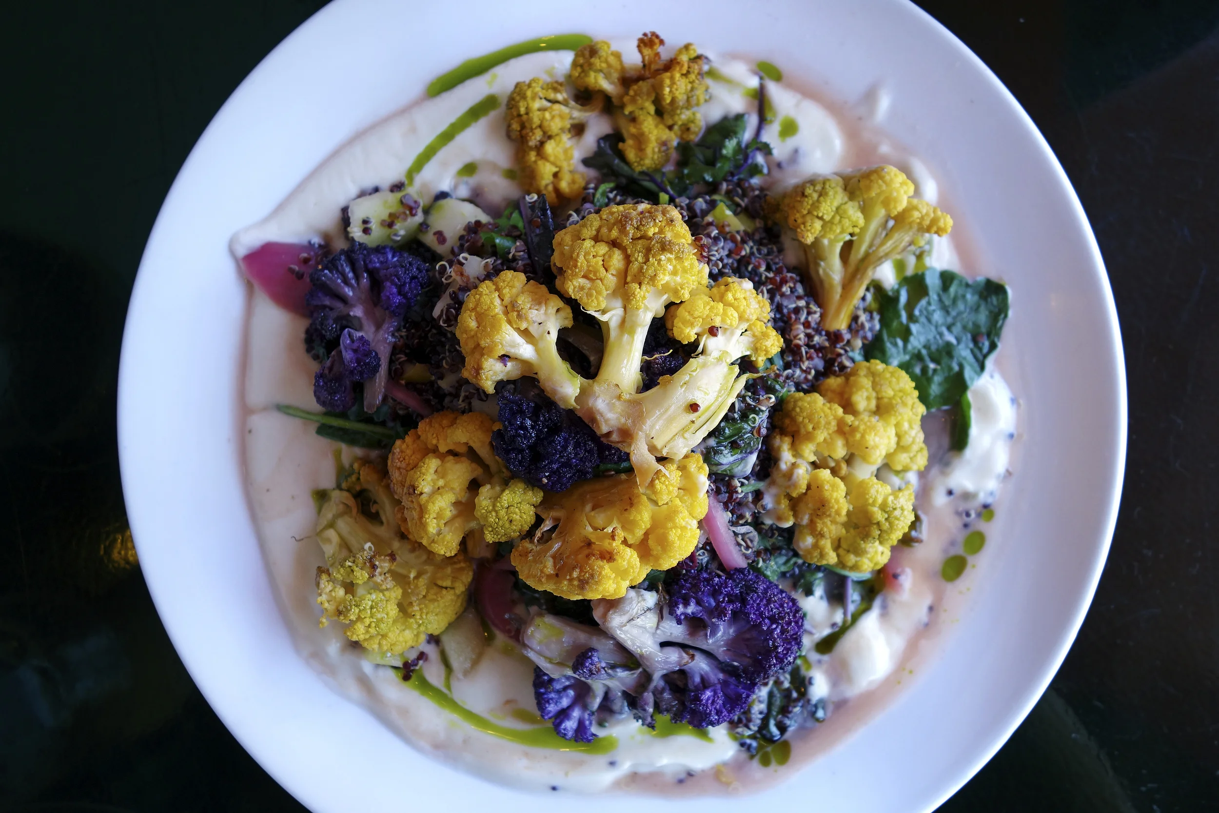 Roasted Cauliflower and Black Quinoa