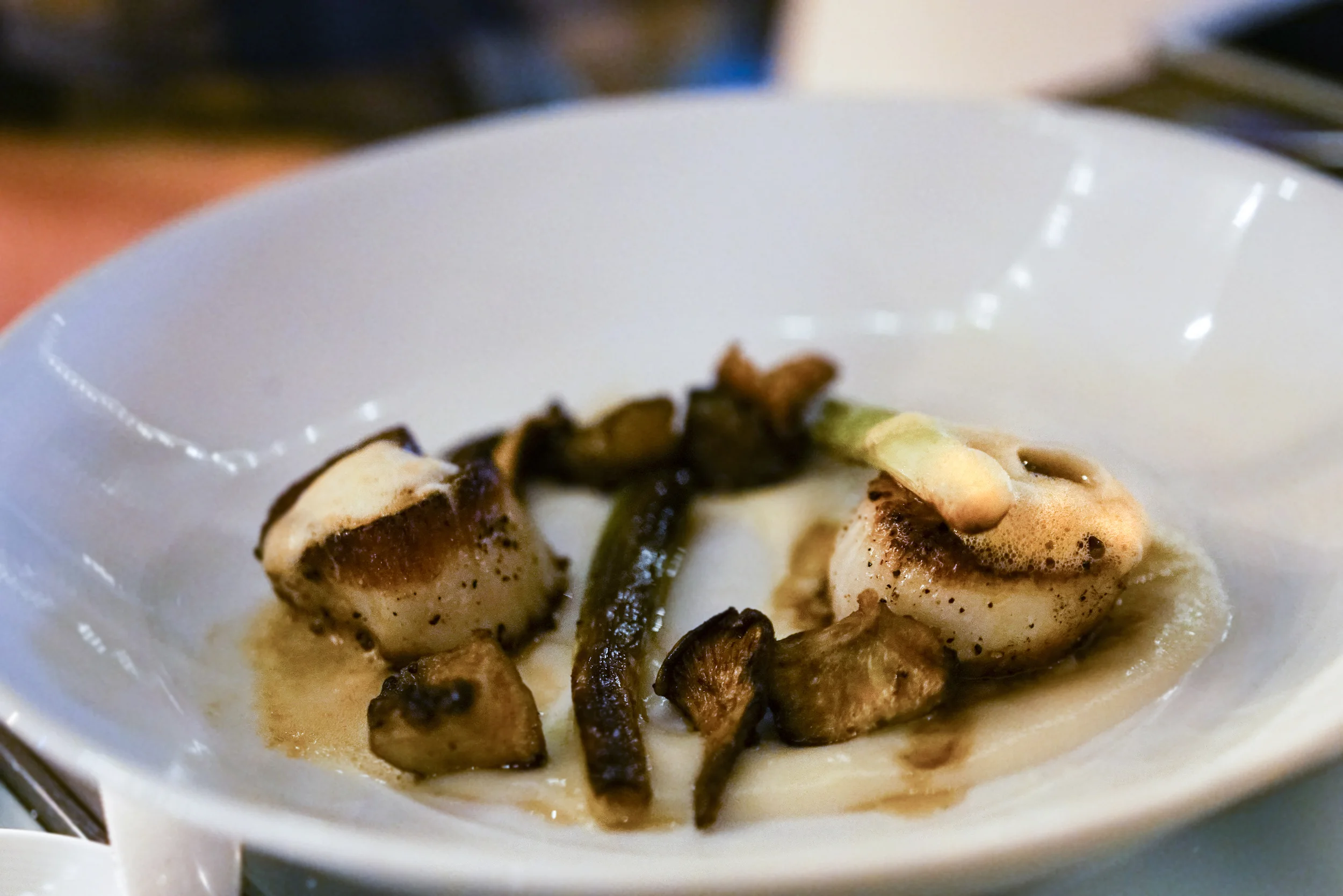 Seared scallops
