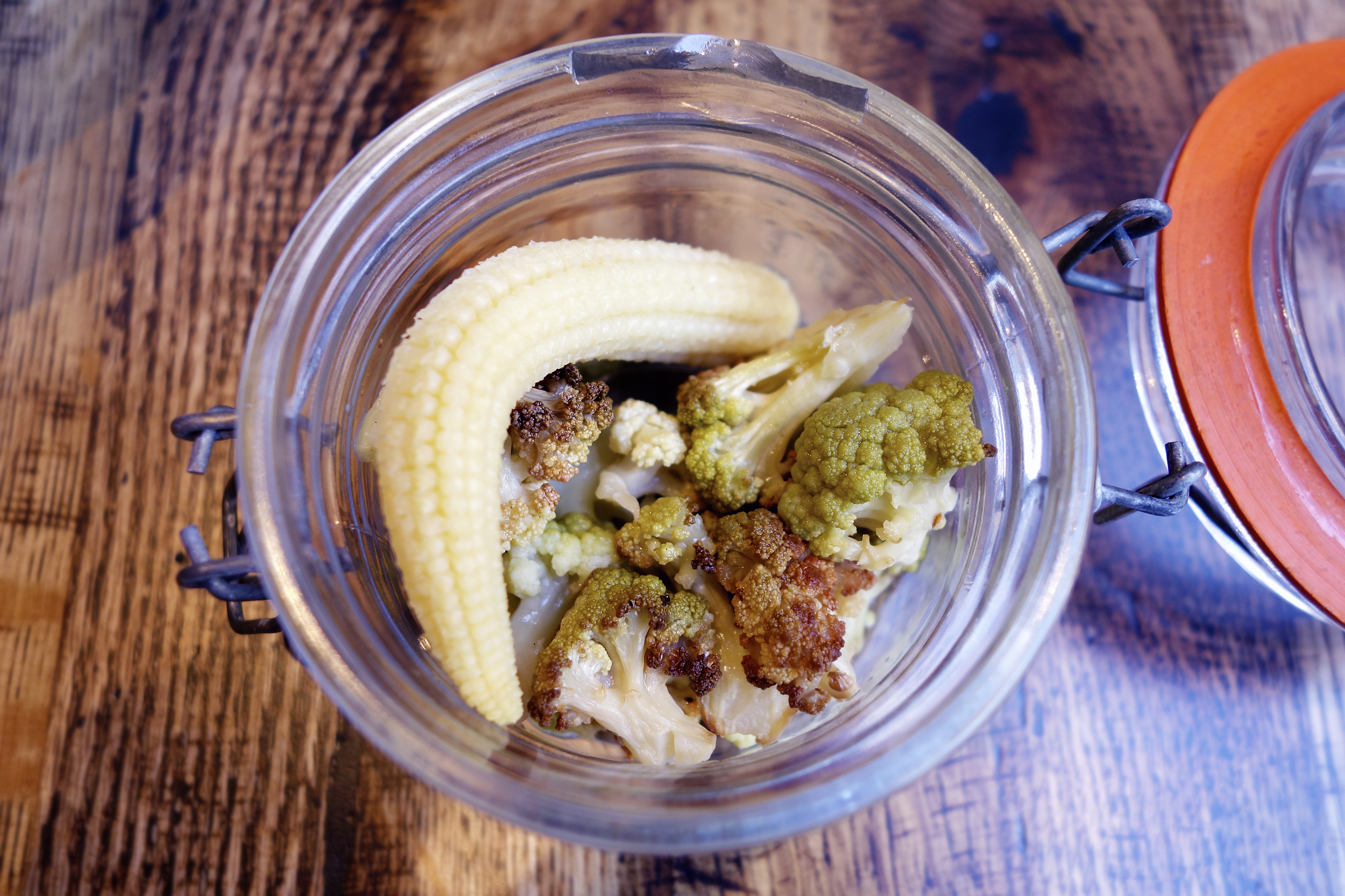 Complimentary House Pickles.