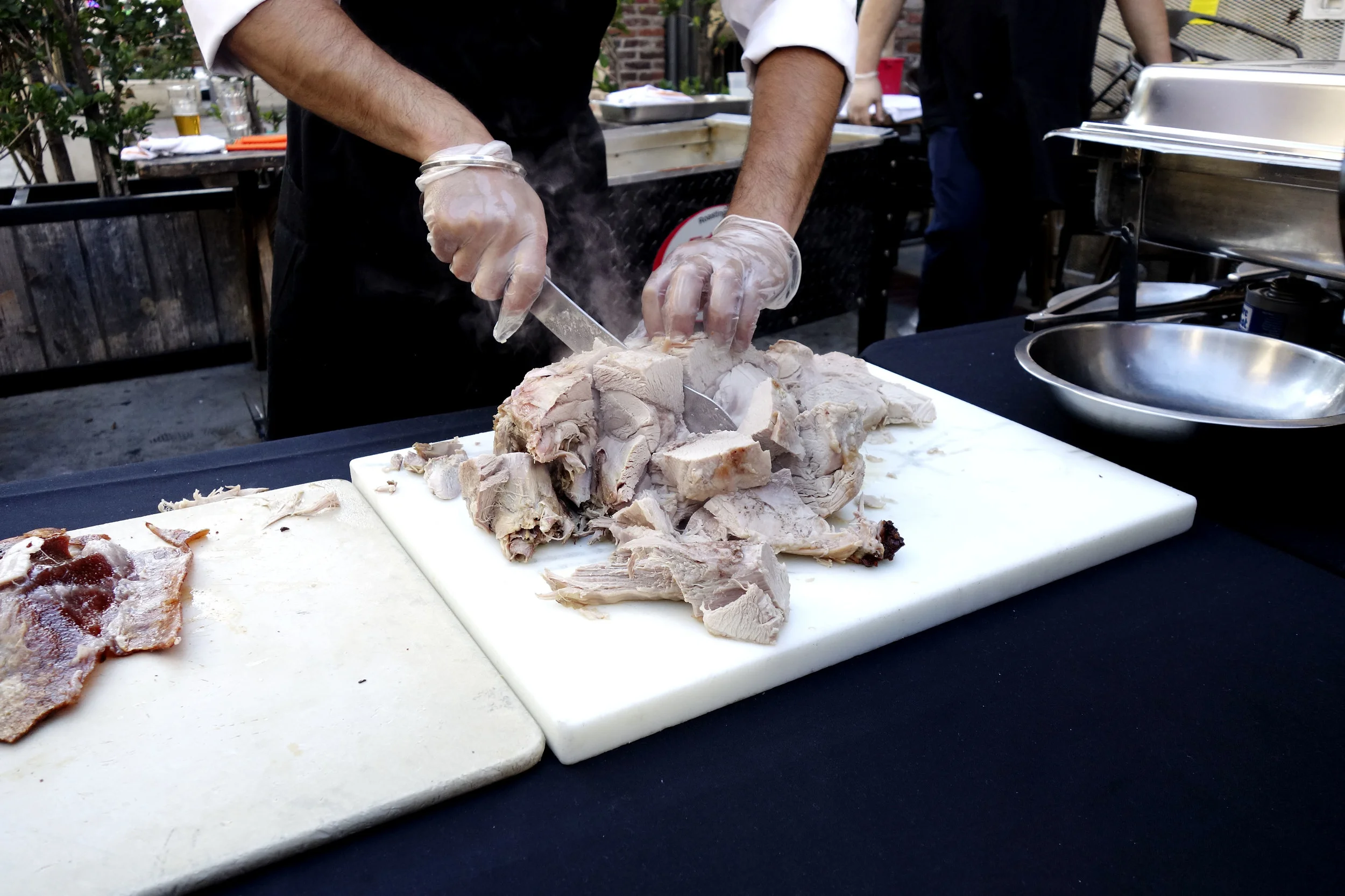 Chef Sundeep gets choppin'.