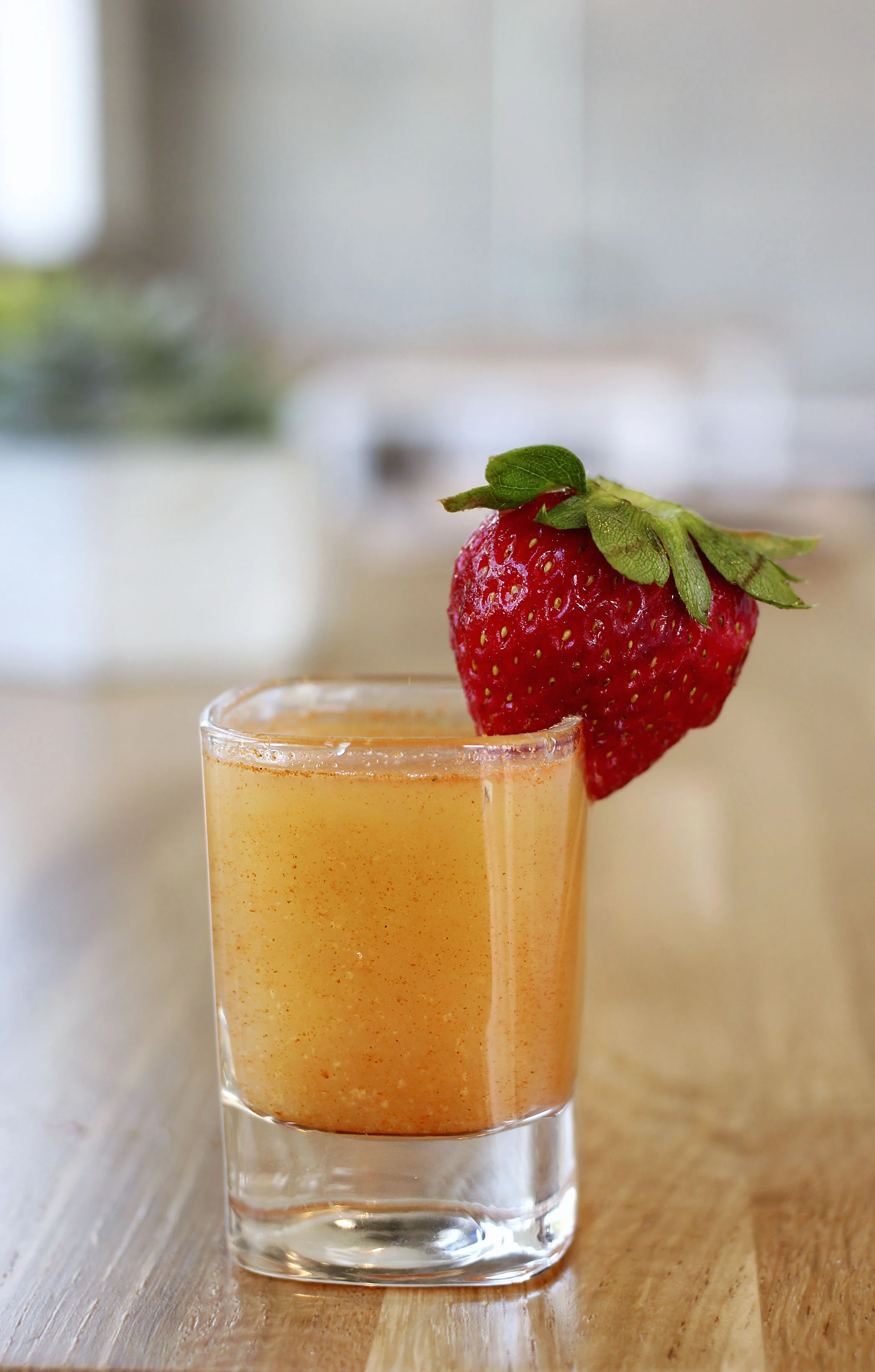Shot Houz- Wellness - Lemon, Ginger, Cayenne. The burn lasted a bit as it went down.