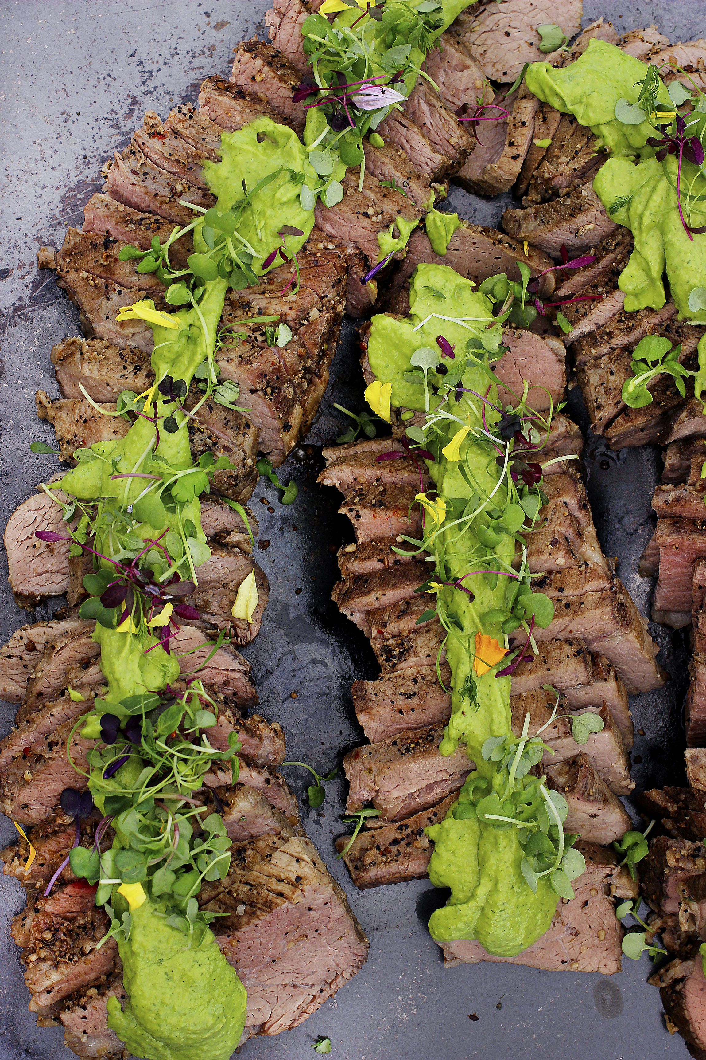 BBQ Tri Tip with Avocado chimichurri.