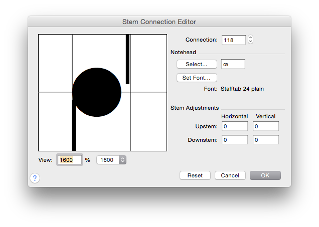 Round note shape before aligning stems.