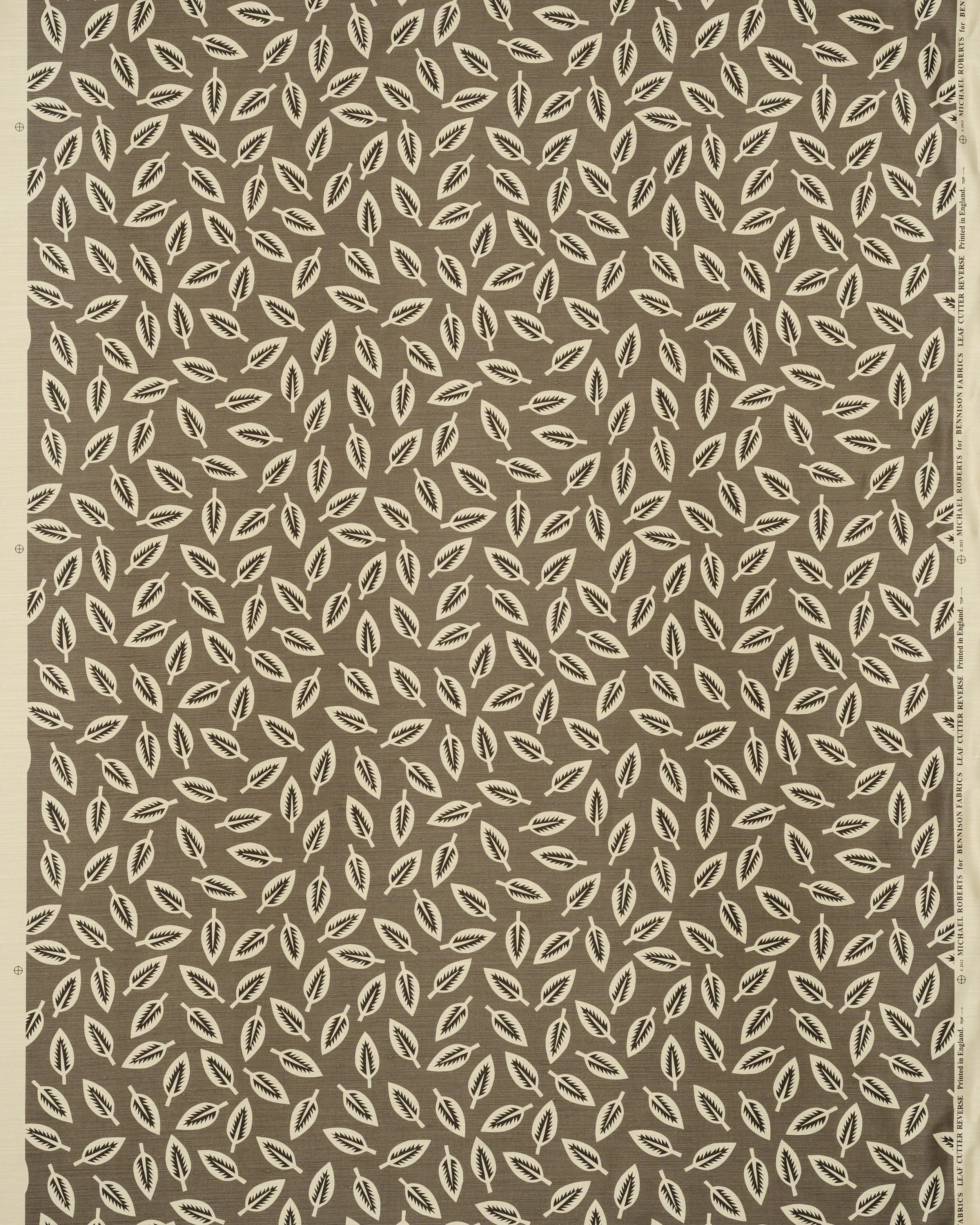 Leaf Cutter Reverse - Brown on Beige