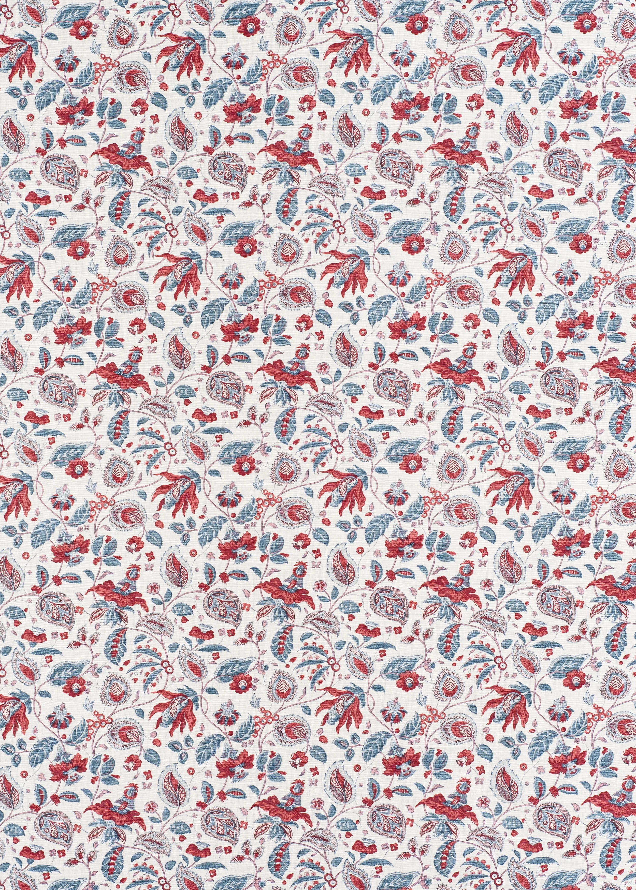 Cochin - Blue Red on Oyster