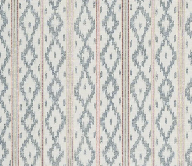 Kazak Stripe - Blue Yellow Red on Oyster