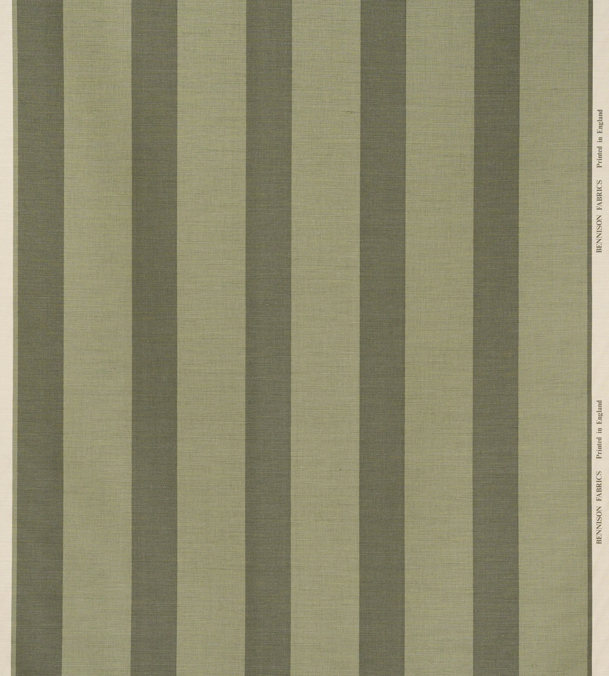 Wide Stripe - Sage Green on Beige