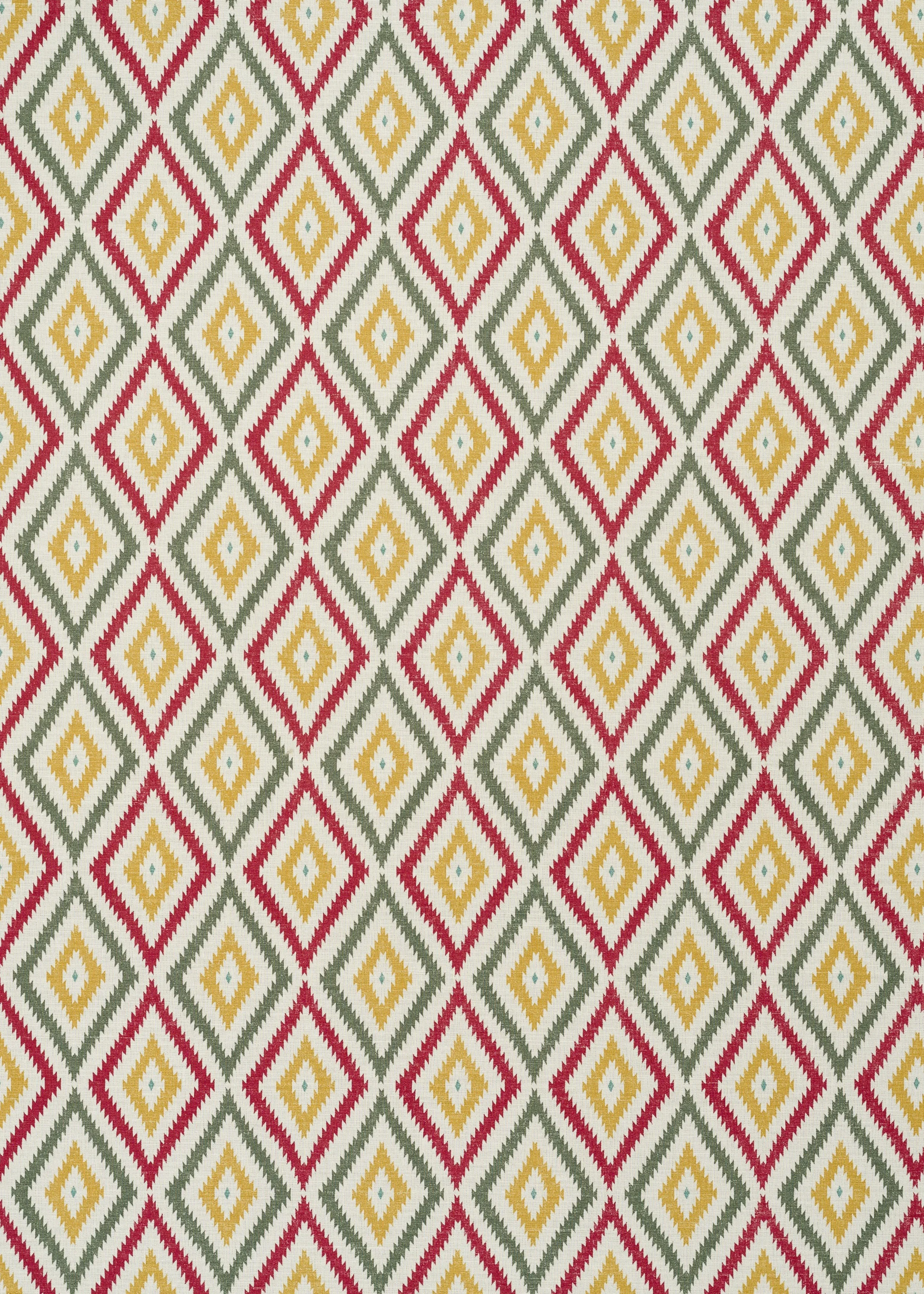 Little Aztec - Red Green Yellow on Oatmeal