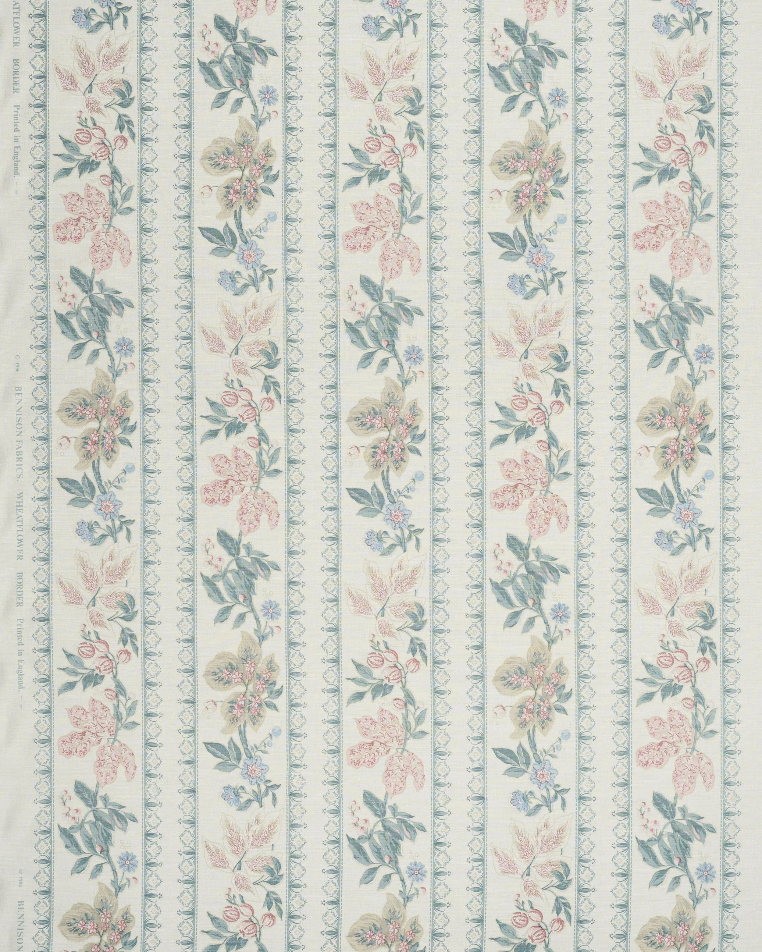 Wheat Flower Border - Faded on Oyster