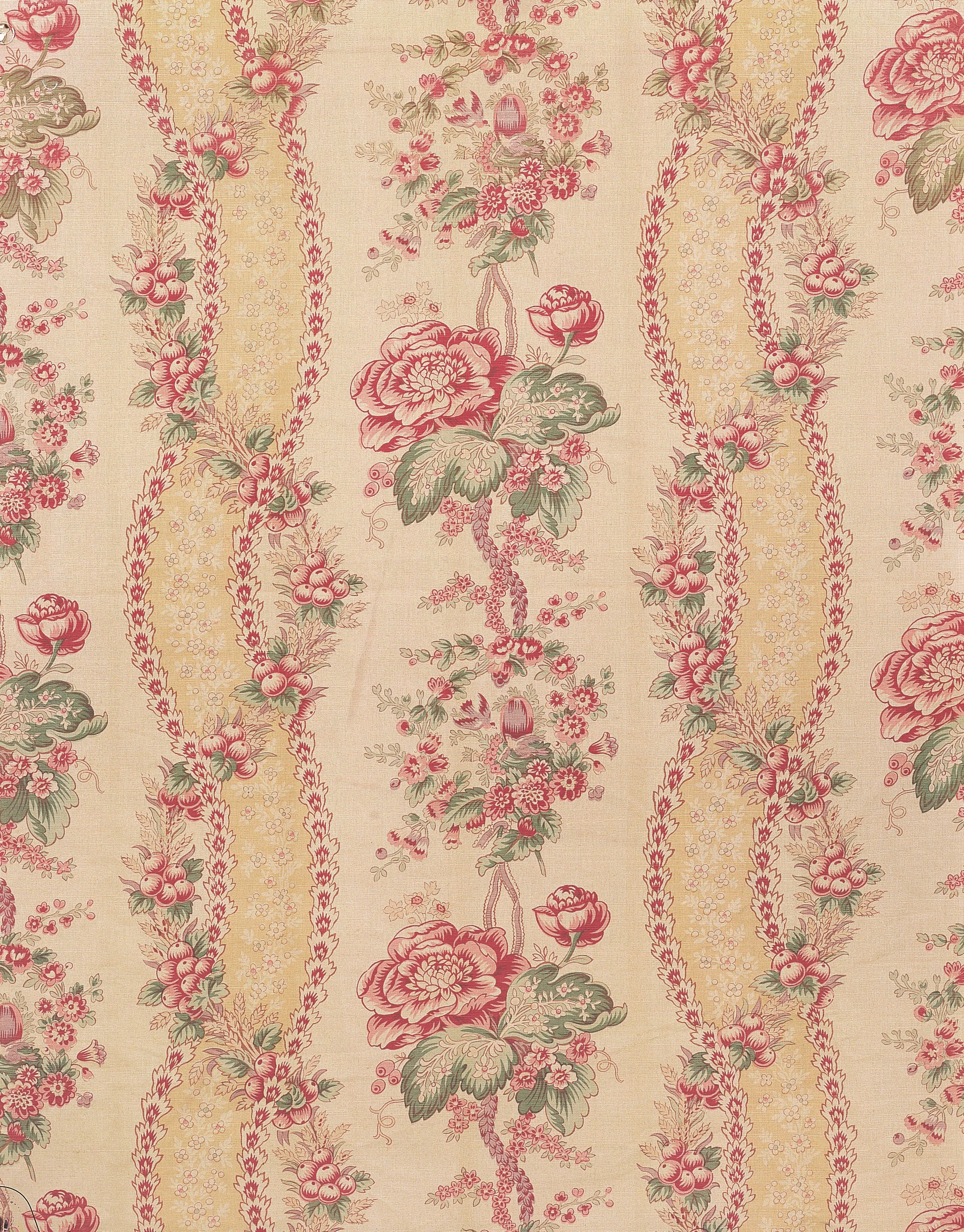 Paeony Twist - Light Yellow on Beige
