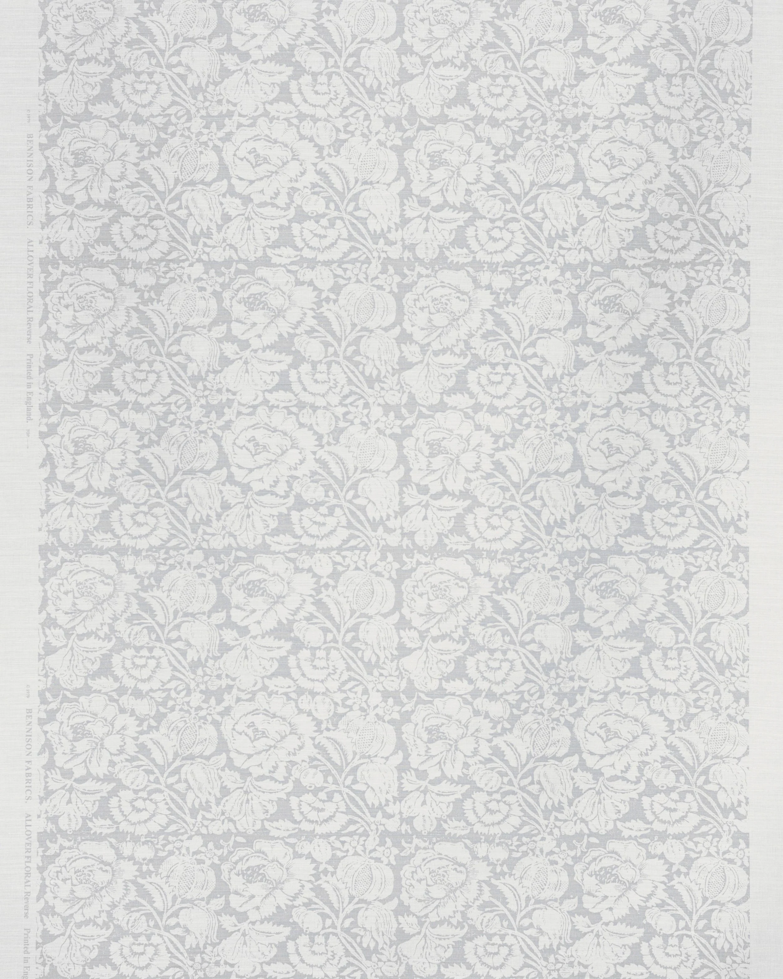 All Over Floral Negative - Pale Grey on Oyster