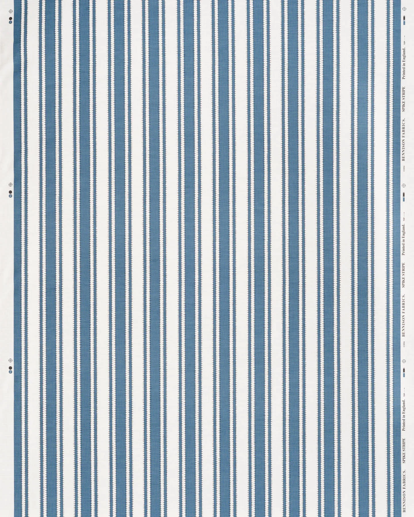 Spike Stripe - Charcoal Blue on Oyster