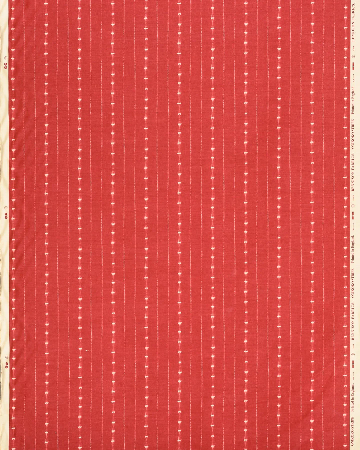 Onikoko Stripe - Red on Beige