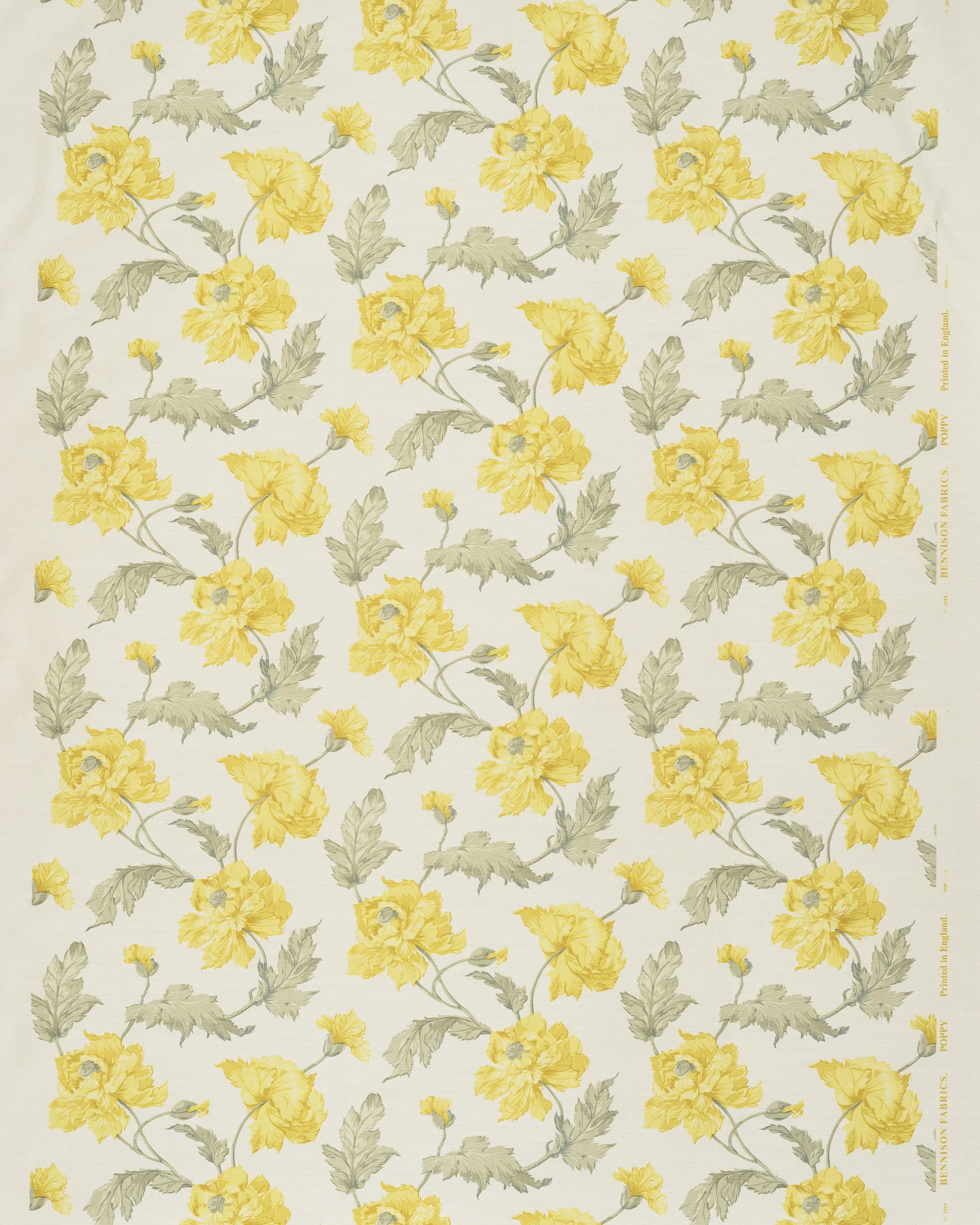 Poppy - Green Yellow on Oyster