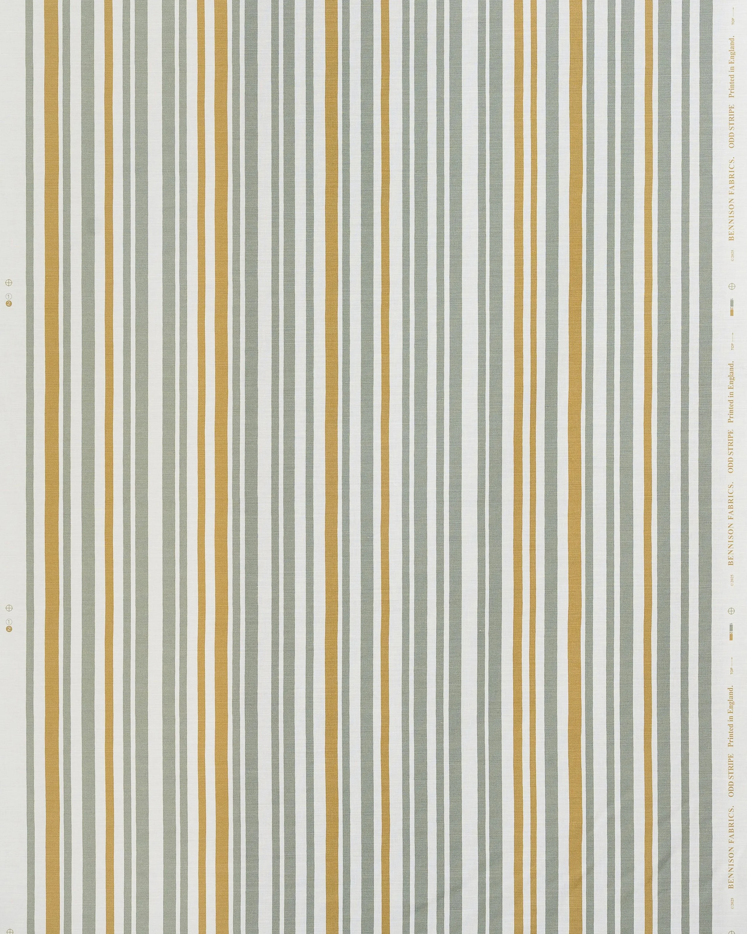 Odd Stripe - Green Yellow on Oyster