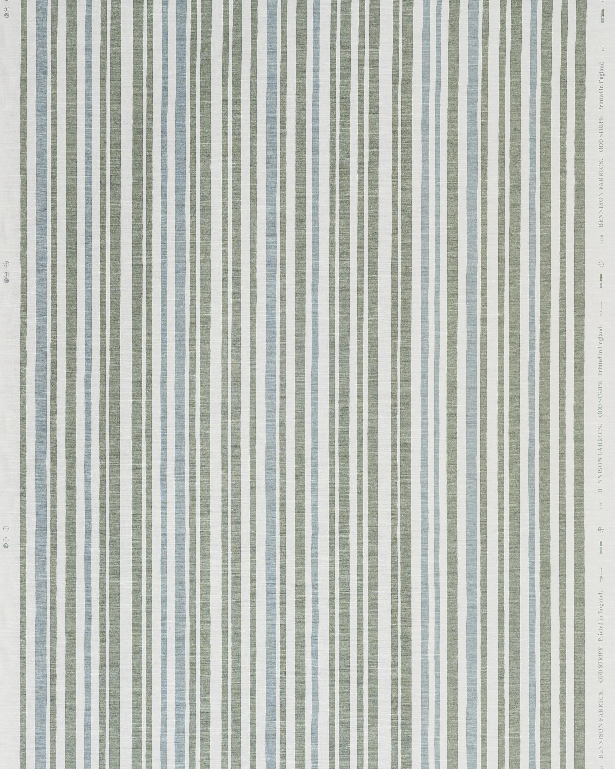 Odd Stripe - Green Teal on Oyster