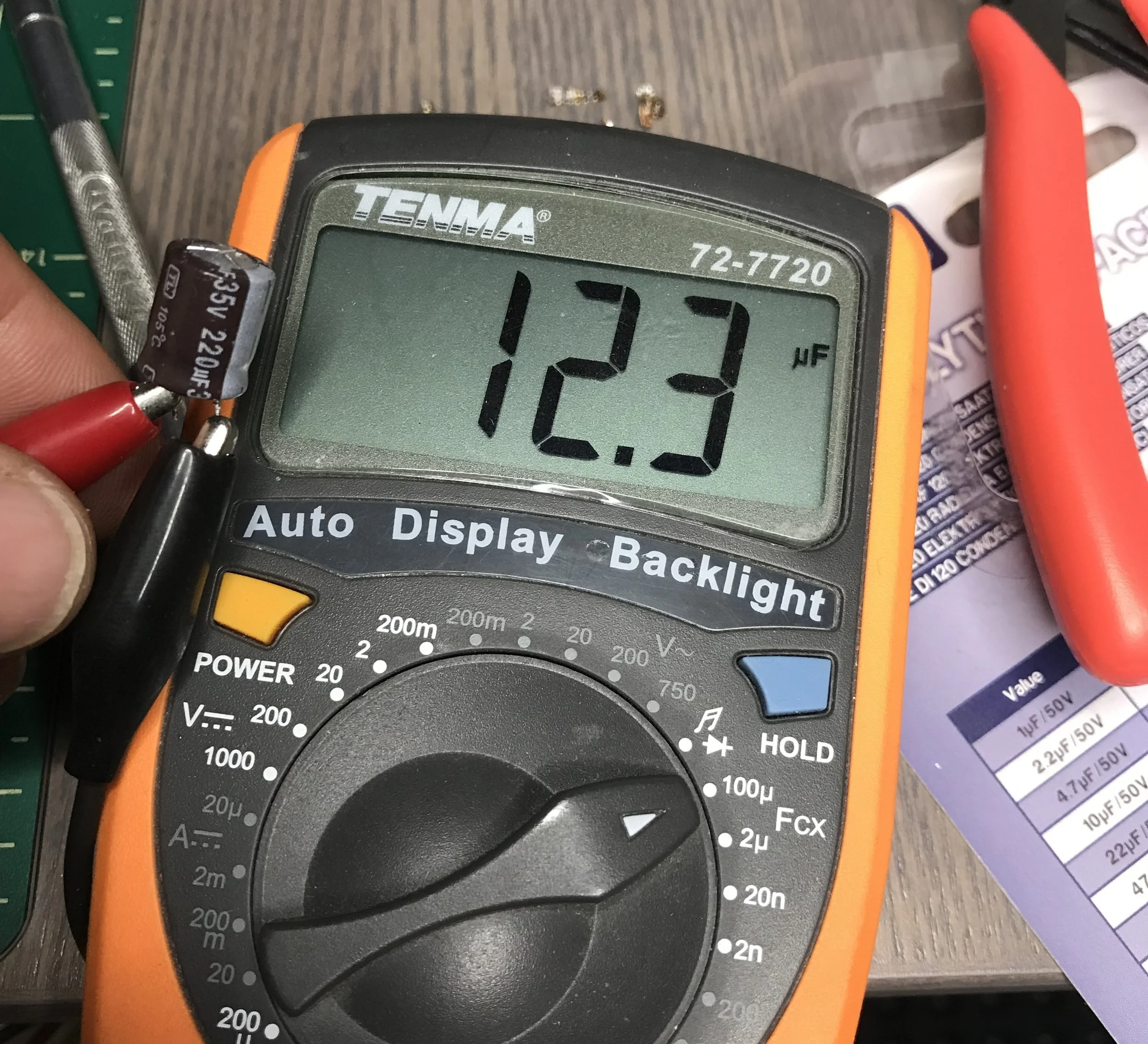 Low capacity on bad capacitor