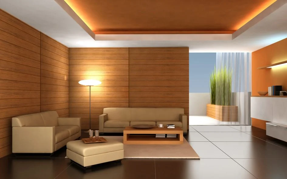 Modern-Design-with-Exotic-Lighting.-floor-ceramic-curtain-lighting-plafaond-orange-color-Living-Room-Interior-945x591.jpg