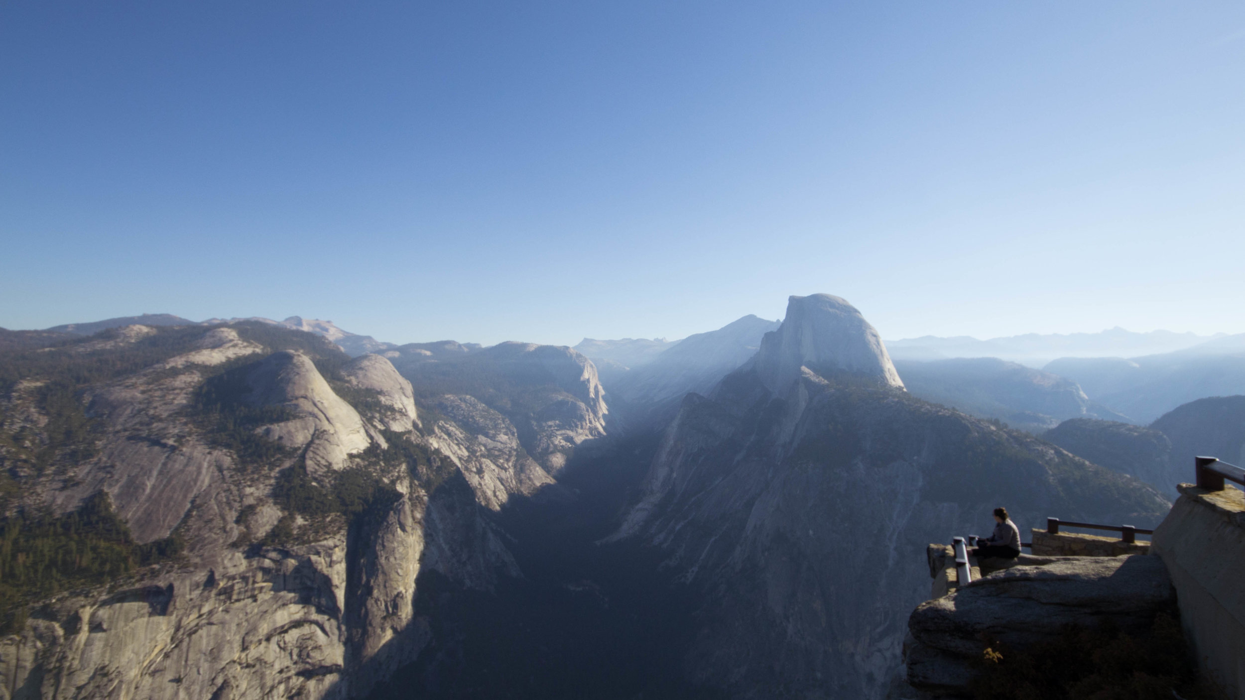Victoria Ramos looking out through the valley at Yosemite National Park. 
