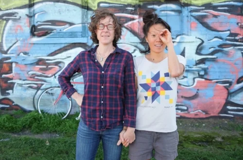 Photo taken and provided by Erin and Caroline (Caroline on left, Erin on right).