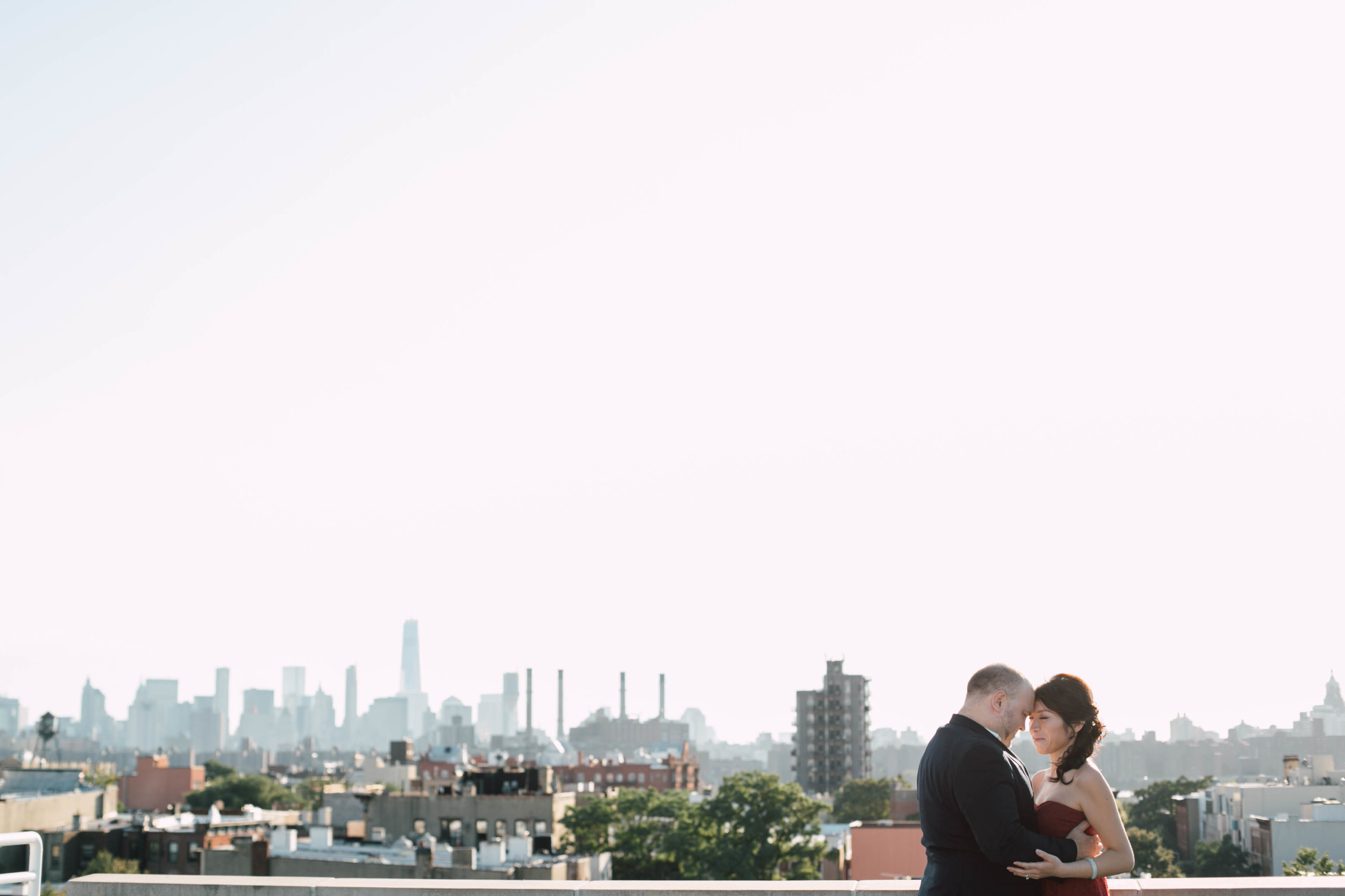 natural candid nyc engaged couple