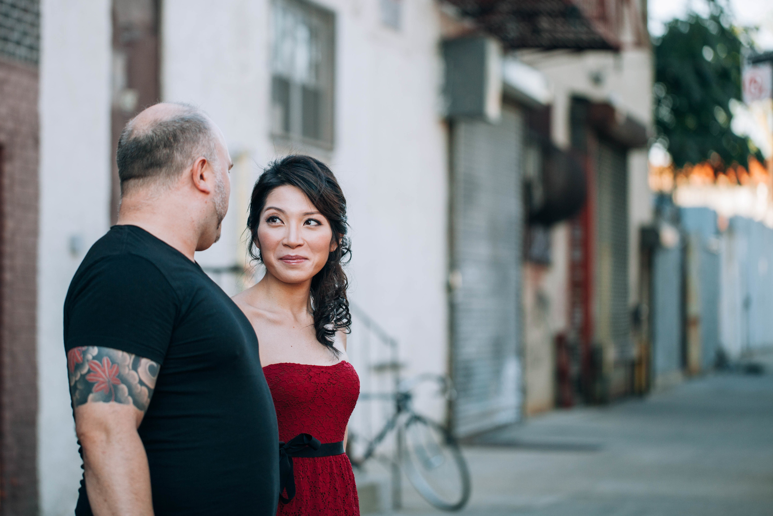 tattoos engaged nyc urban photography