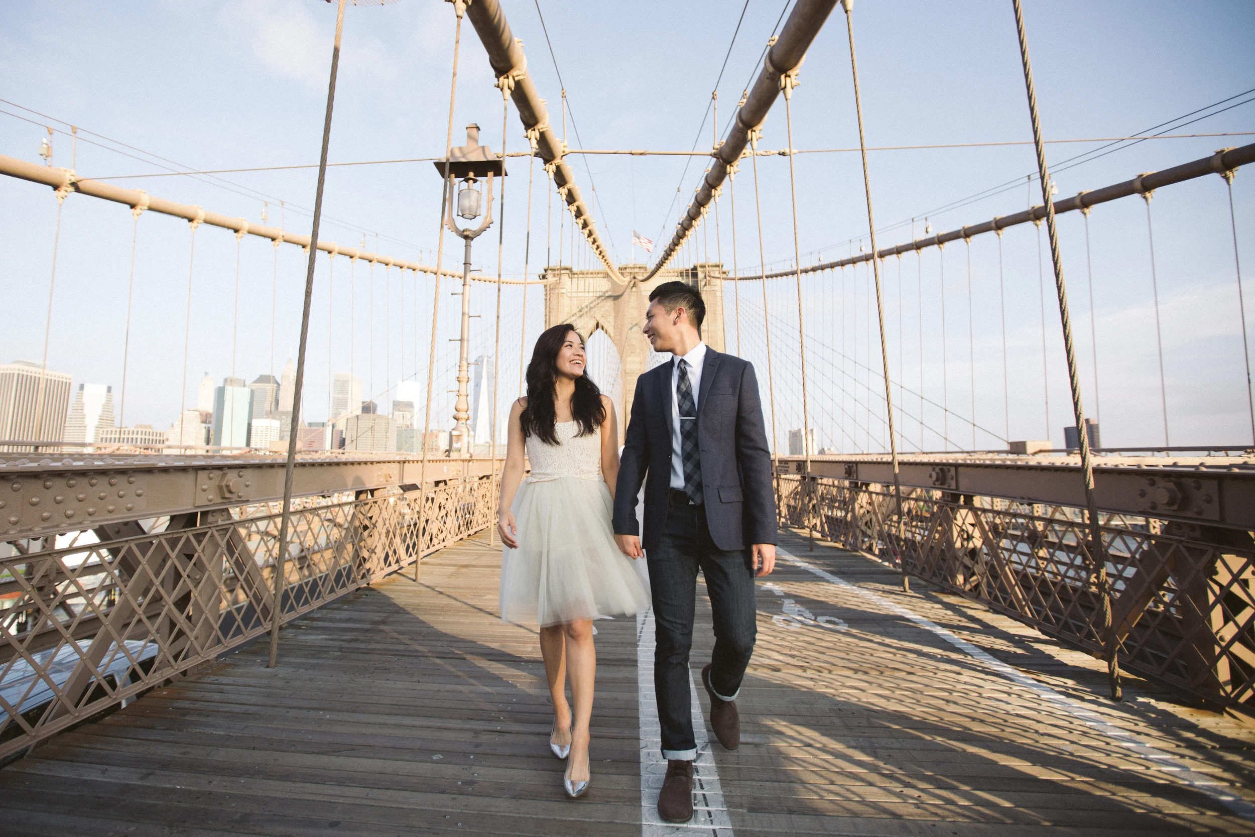 Brooklyn Bridge engagement photography