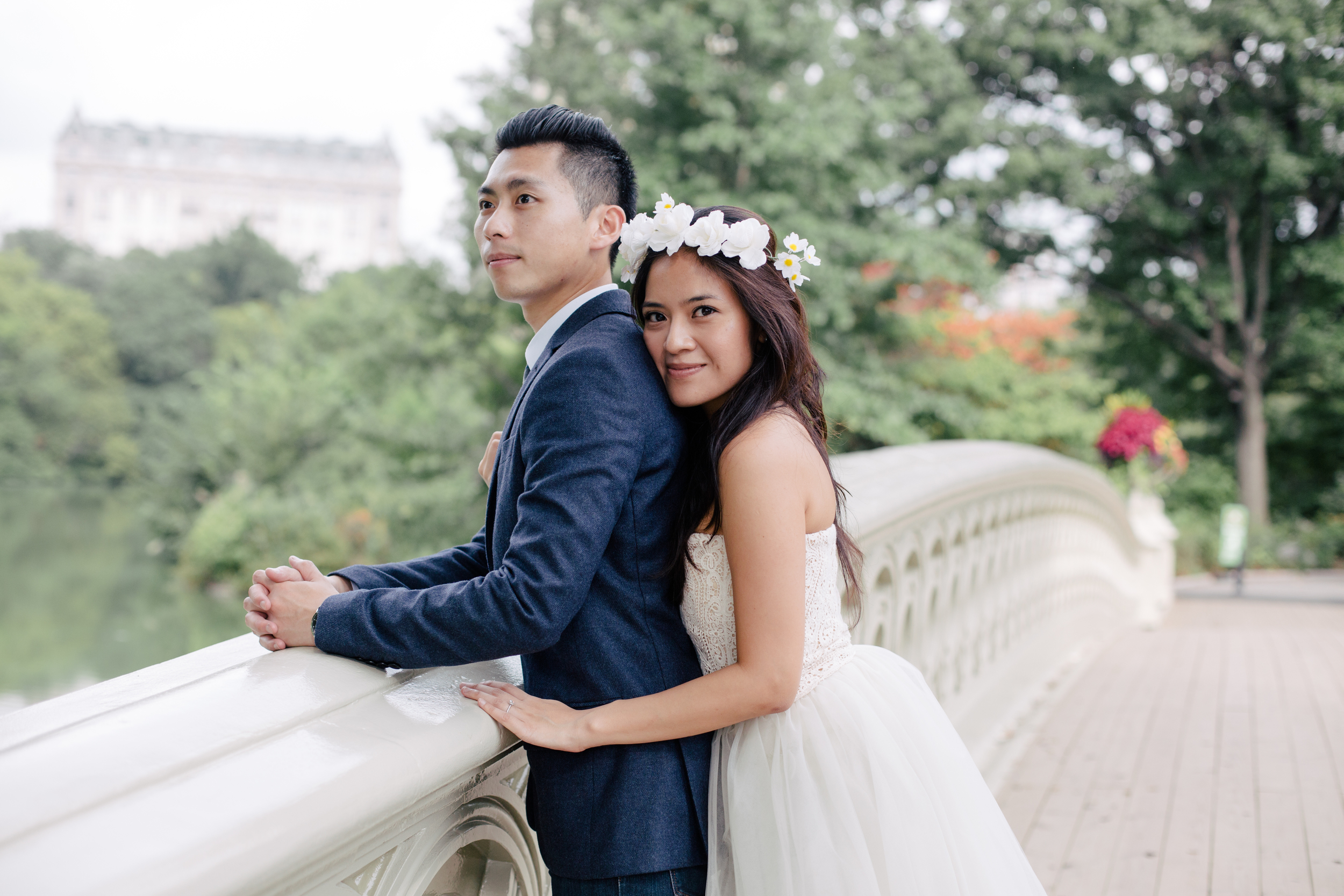 bow bridge engagement photos nyc