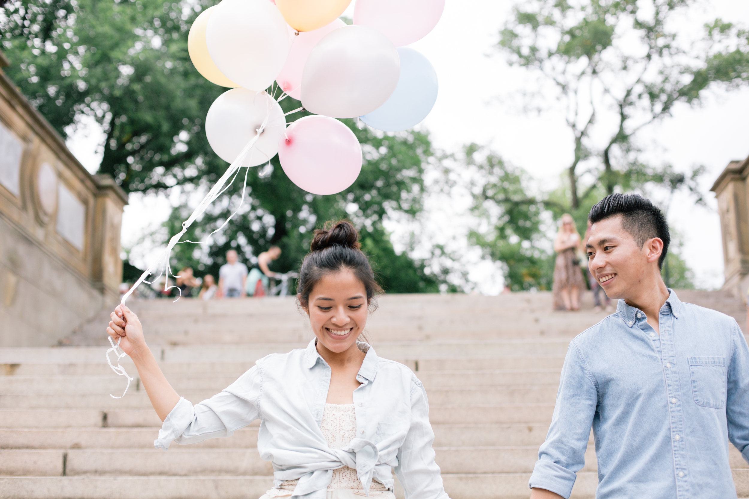 engagement photoshoot in central park ny
