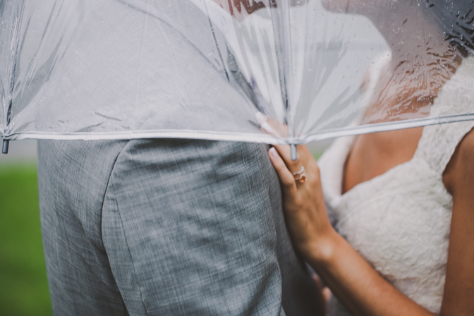 unique wedding photography in the rain